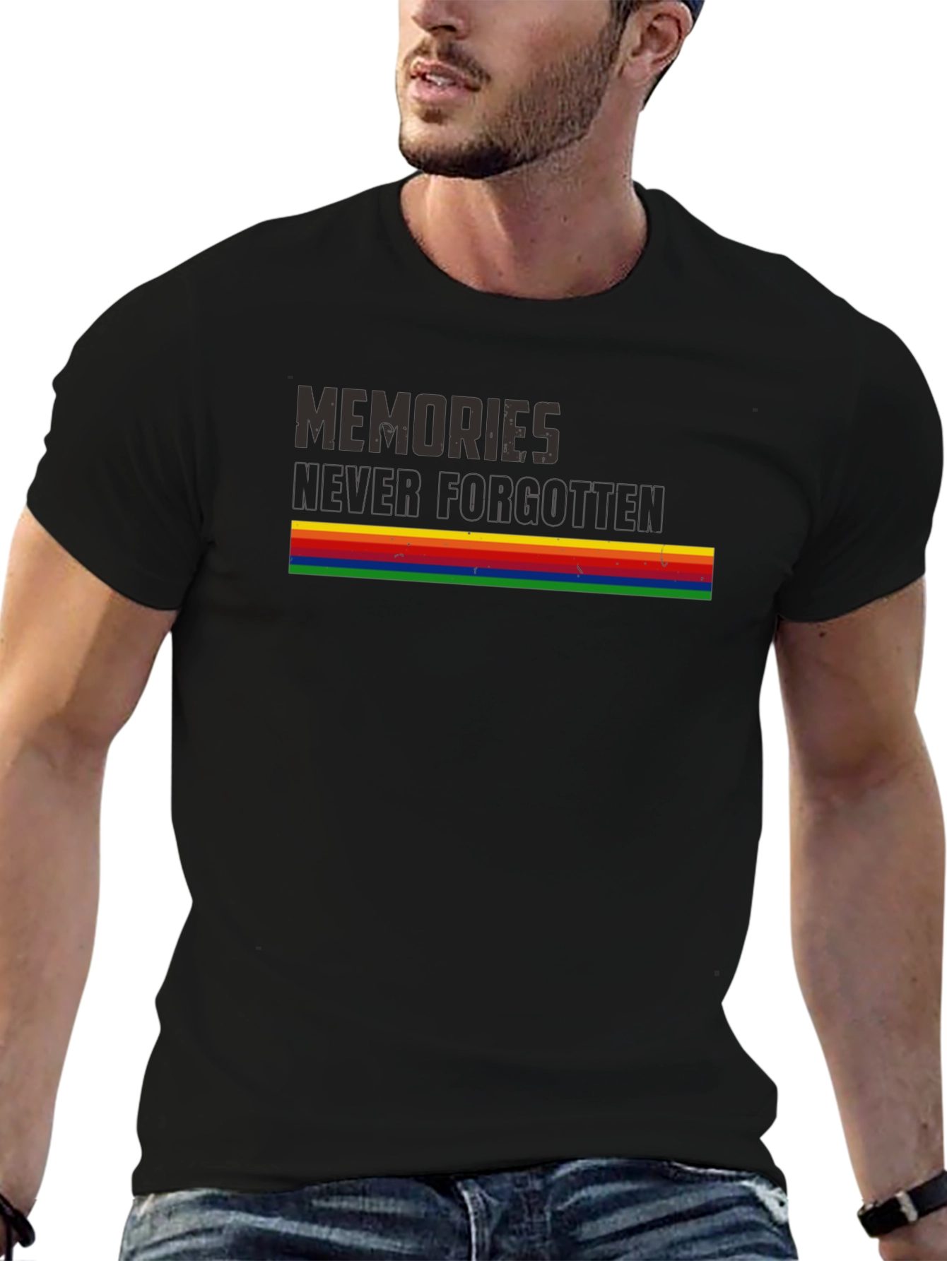 Memories Never Forgotten Retro Rainbow T-Shirt