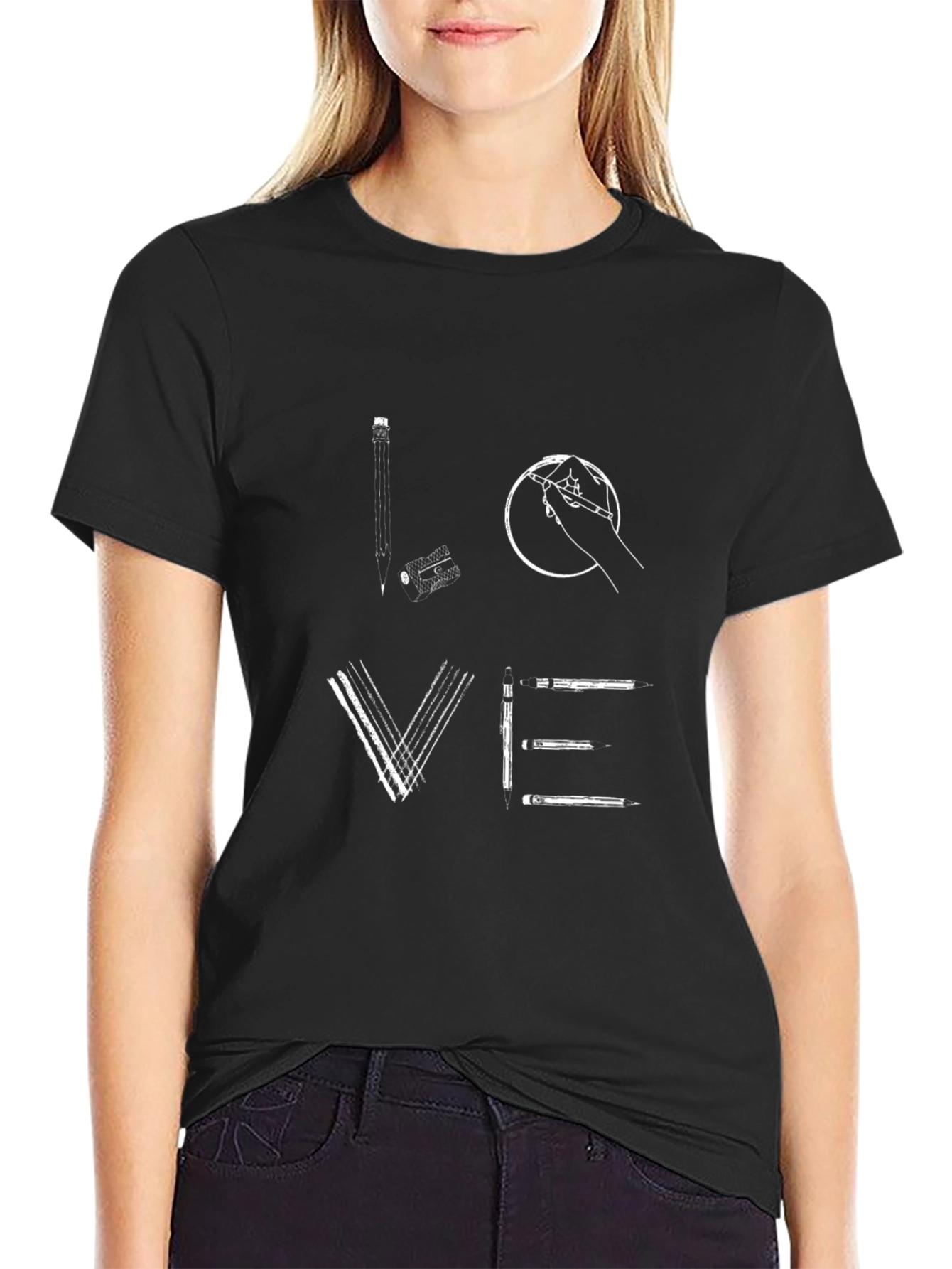 Artists Love Tee - Drawing Pencil Theme T-Shirt
