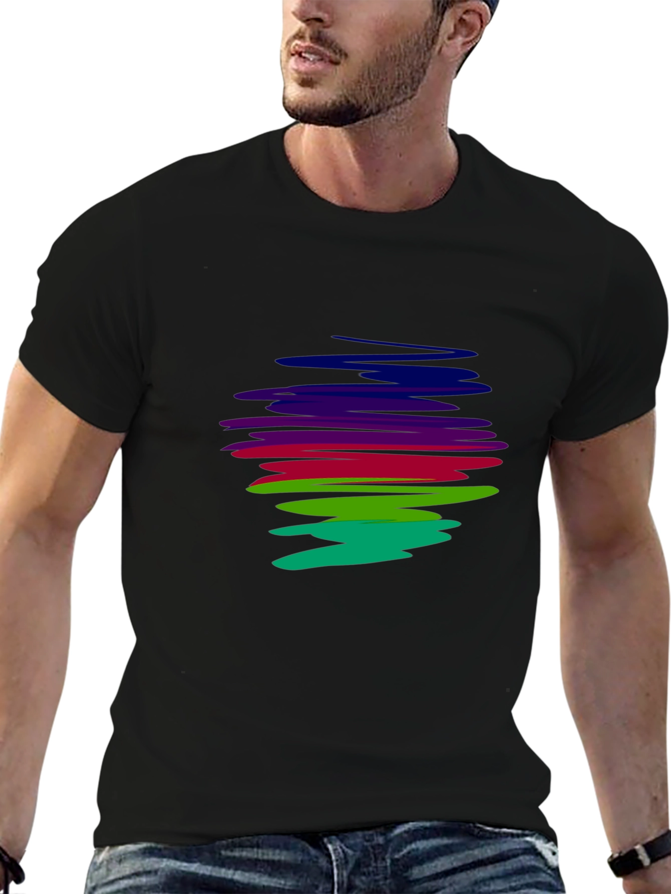 Abstract Rainbow T-Shirt - Mens Graphic Tee