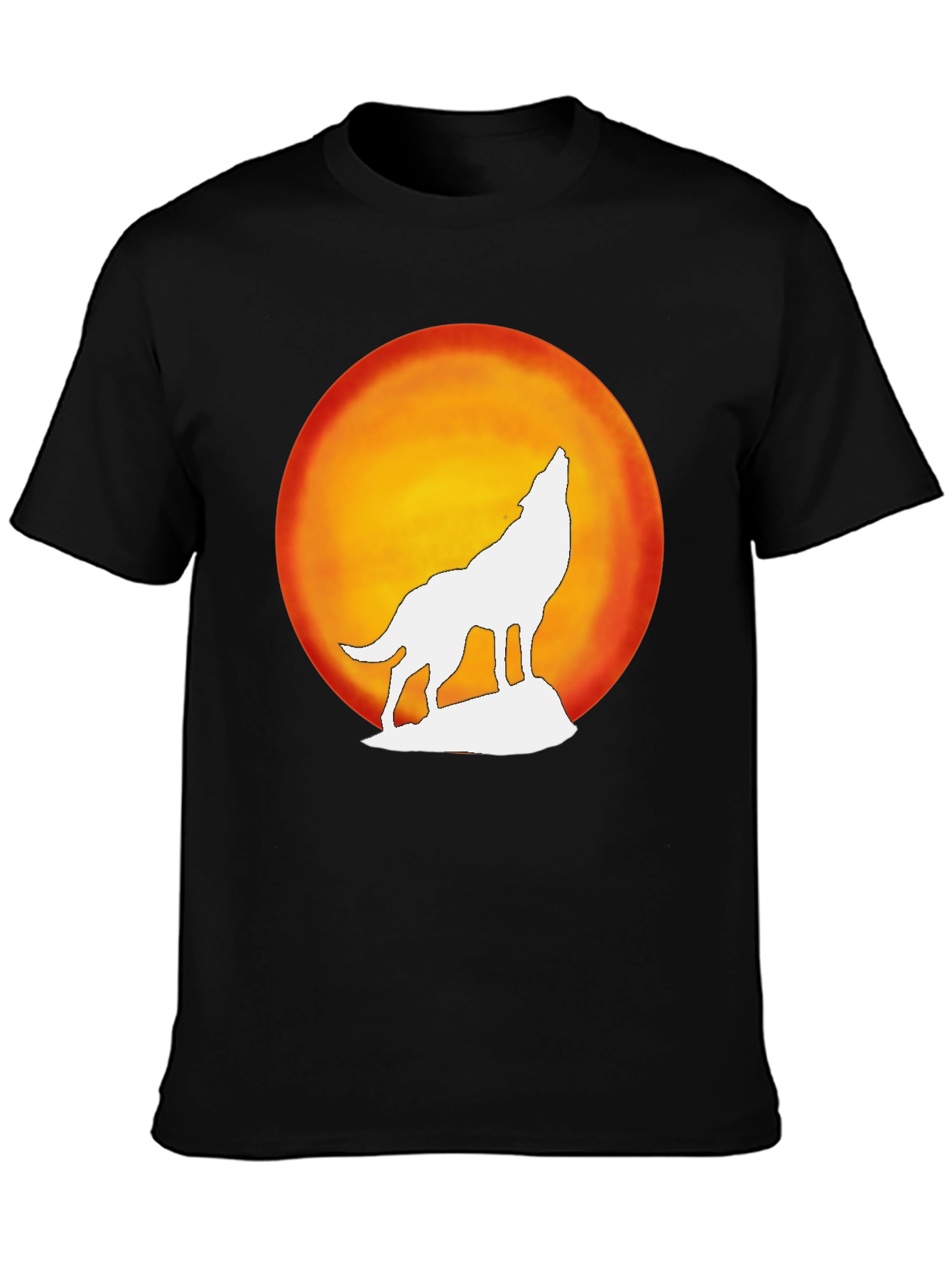 Wolf Howling Moon Graphic Tee