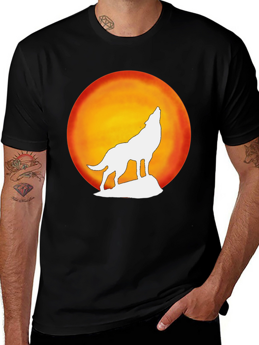Wolf Howling Moon Graphic Tee