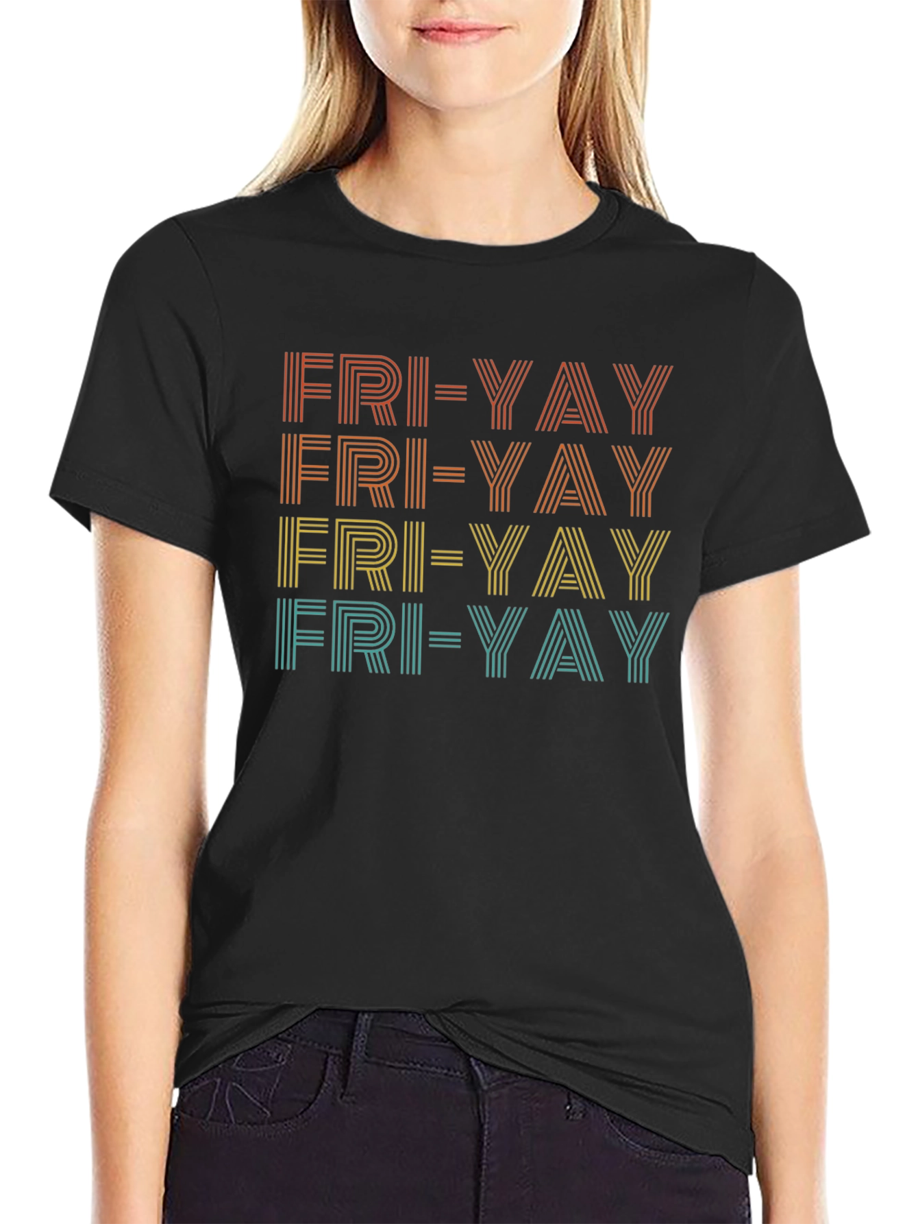 Fun Fri-Yay Retro Graphic Tee - Casual Friday Vibes