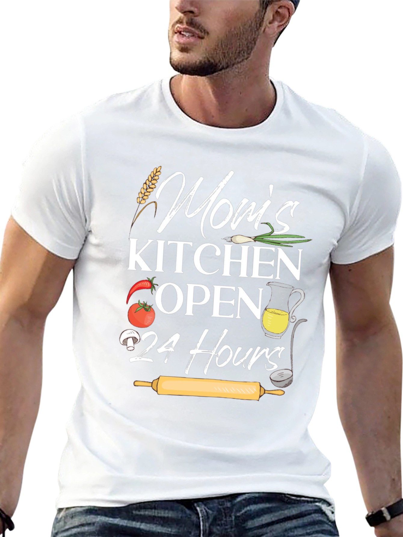 Moms Kitchen Open 24 Hours Graphic Tee