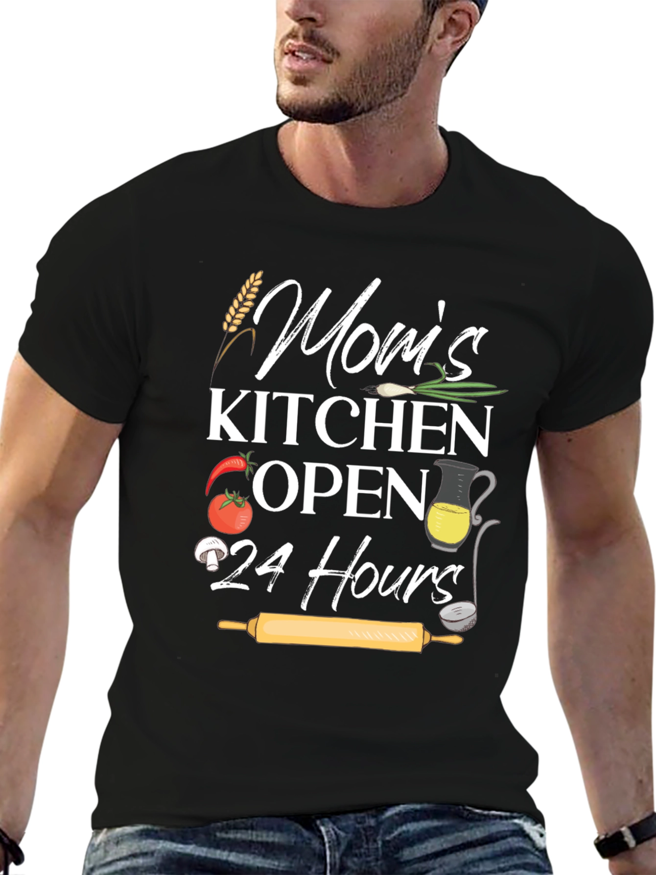 Moms Kitchen Open 24 Hours Graphic Tee