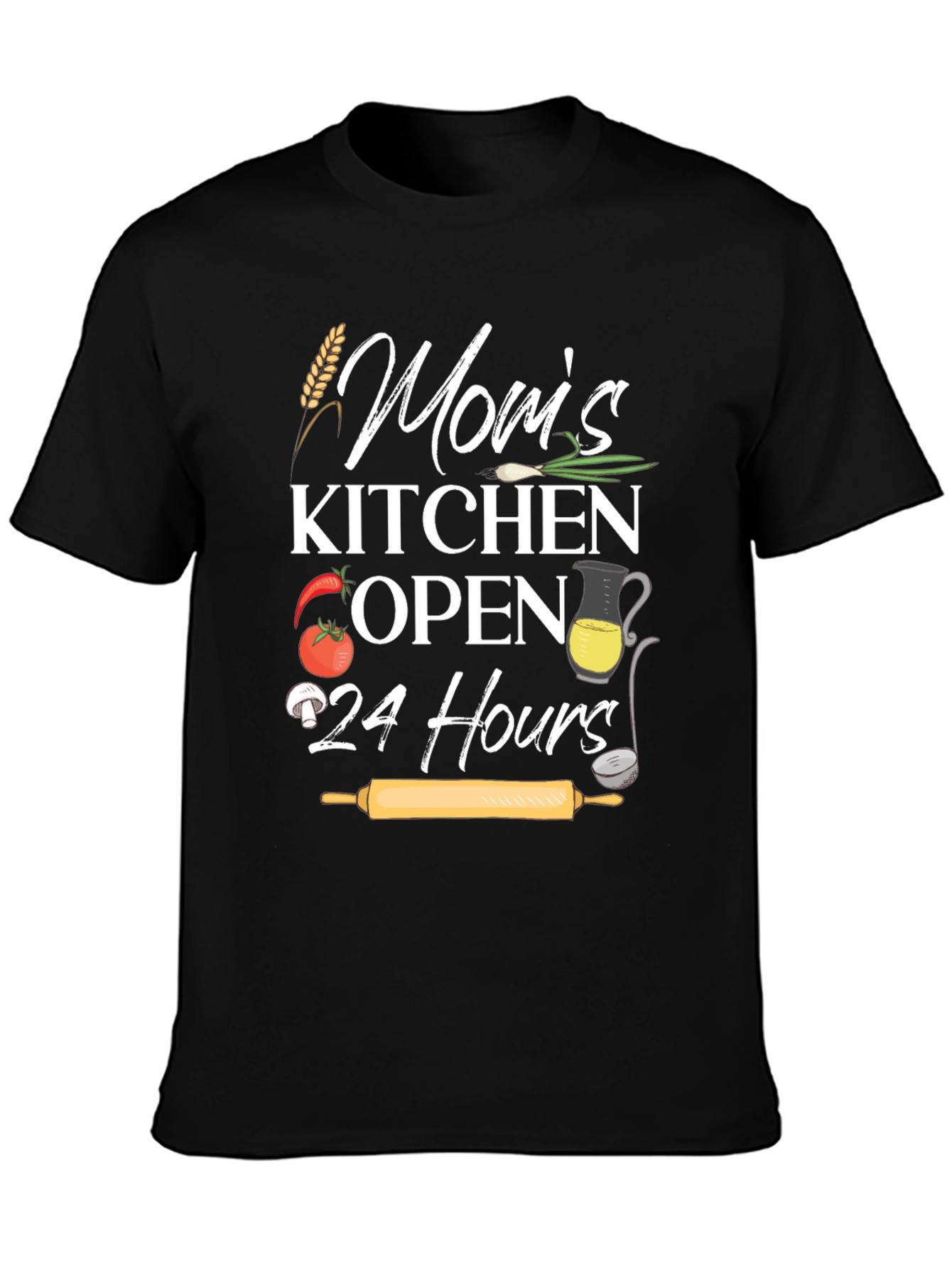 Moms Kitchen Open 24 Hours Graphic Tee