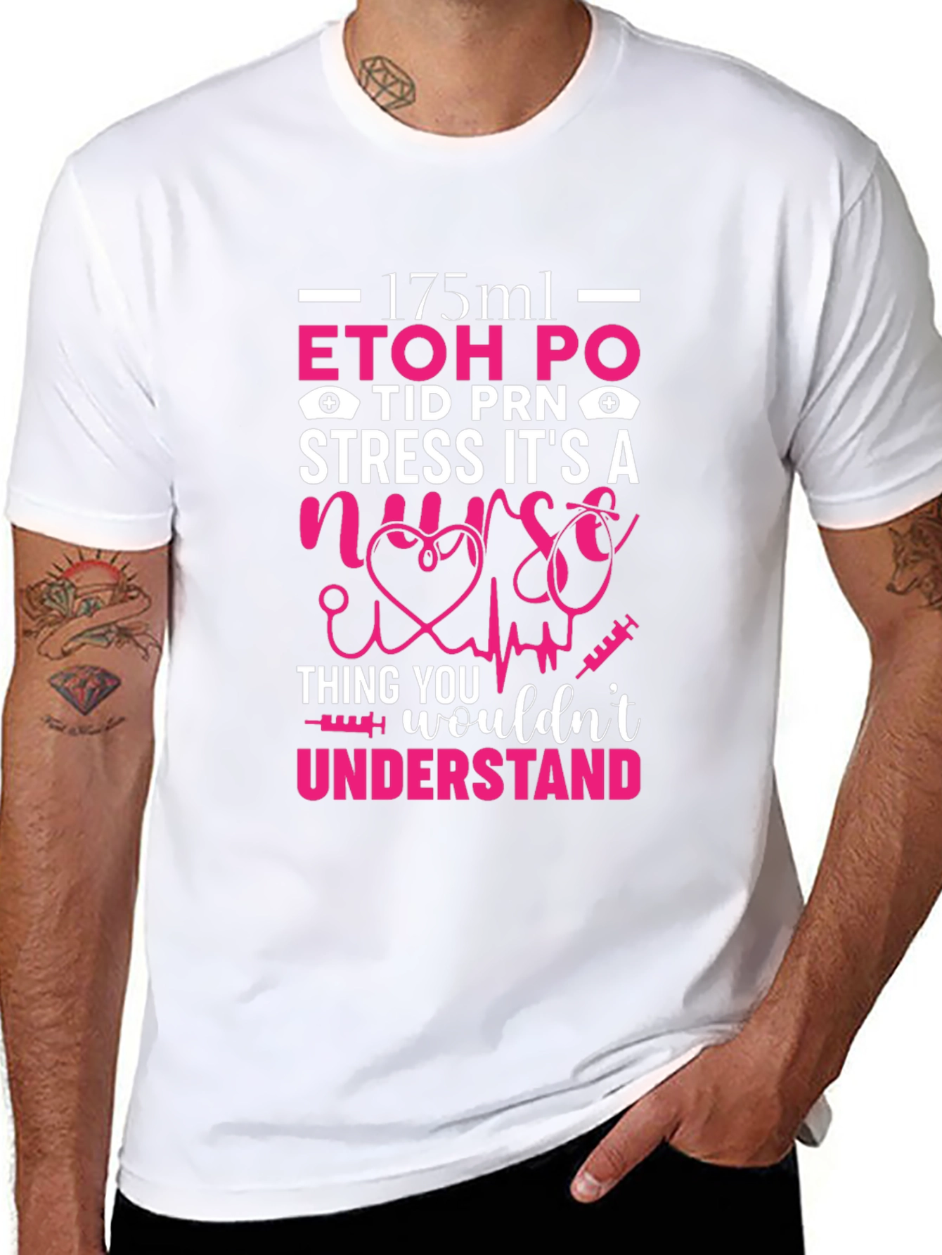 Nurse Humor T-Shirt: ETOH PO Stress Gift
