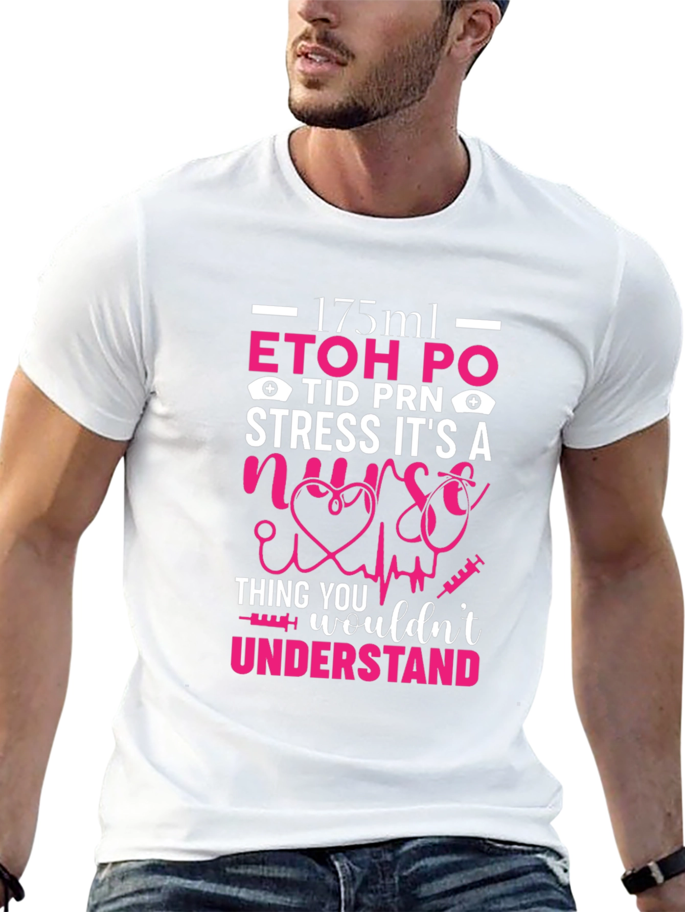 Nurse Humor T-Shirt: ETOH PO Stress Gift