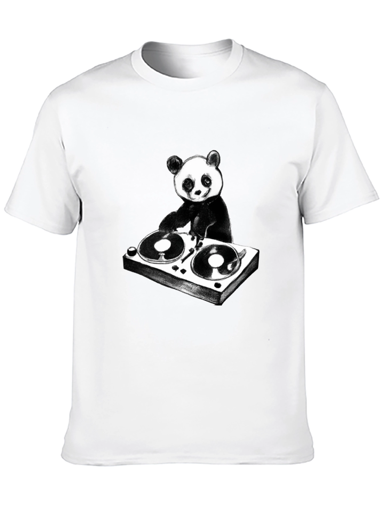 DJ Panda Graphic T-Shirt - Black Cotton Tee