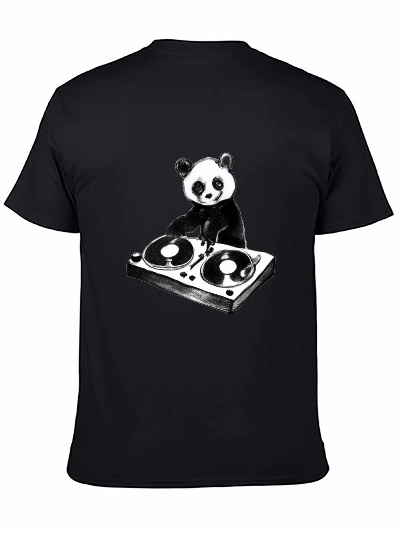 DJ Panda Graphic T-Shirt - Black Cotton Tee