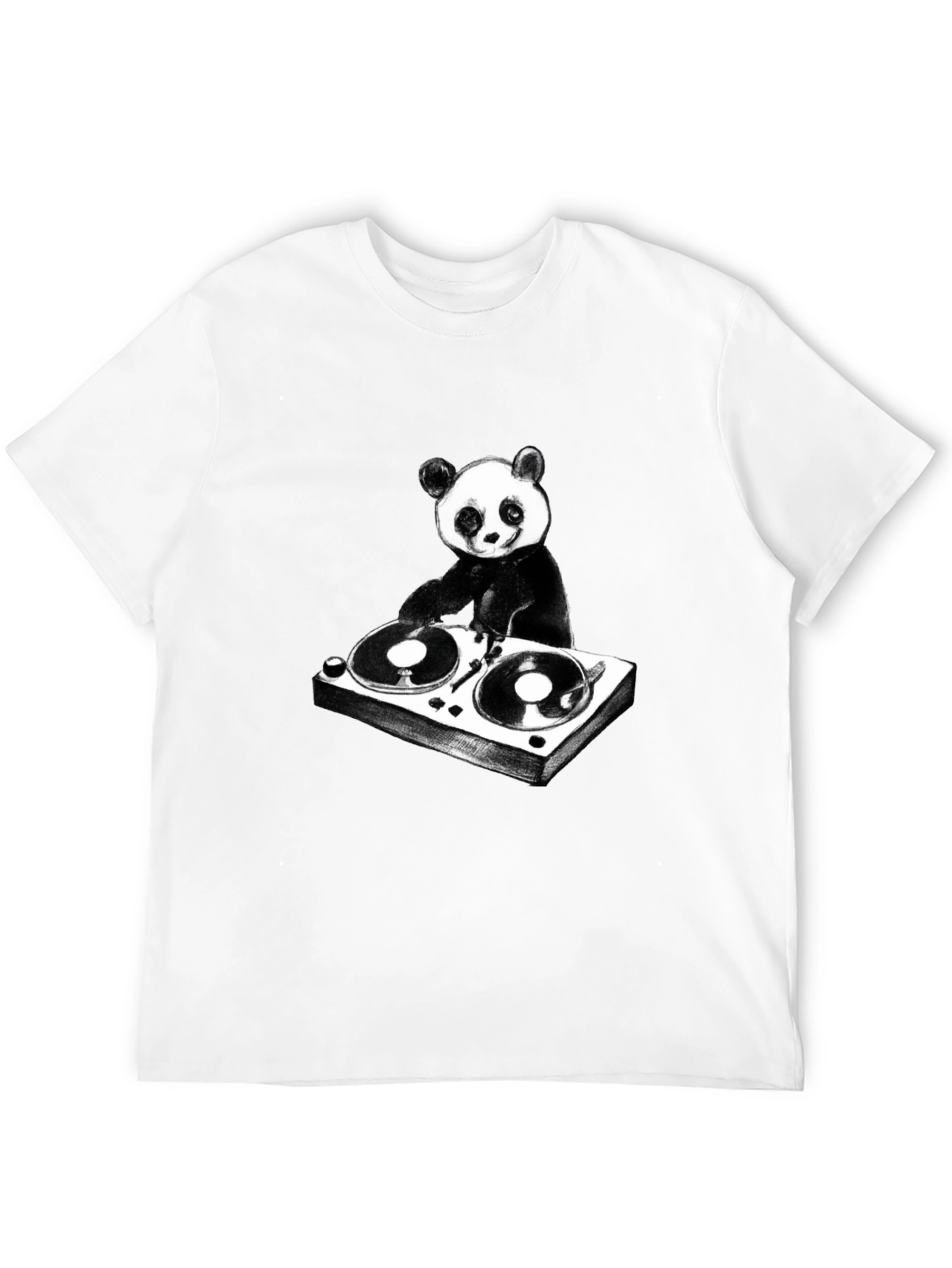 DJ Panda Graphic T-Shirt - Black Cotton Tee