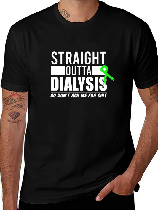 Straight Outta Dialysis Graphic Tee - Funny Kidney Disease Awareness