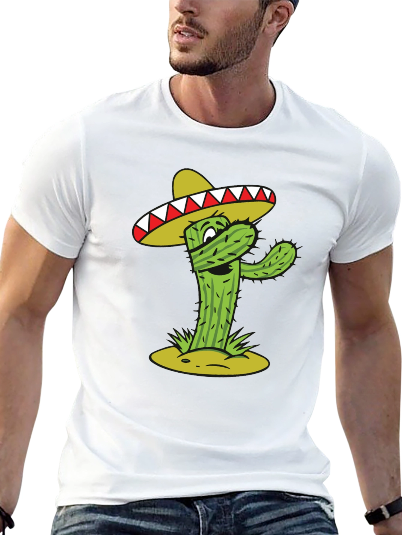 Cactus Sombrero Graphic T-Shirt