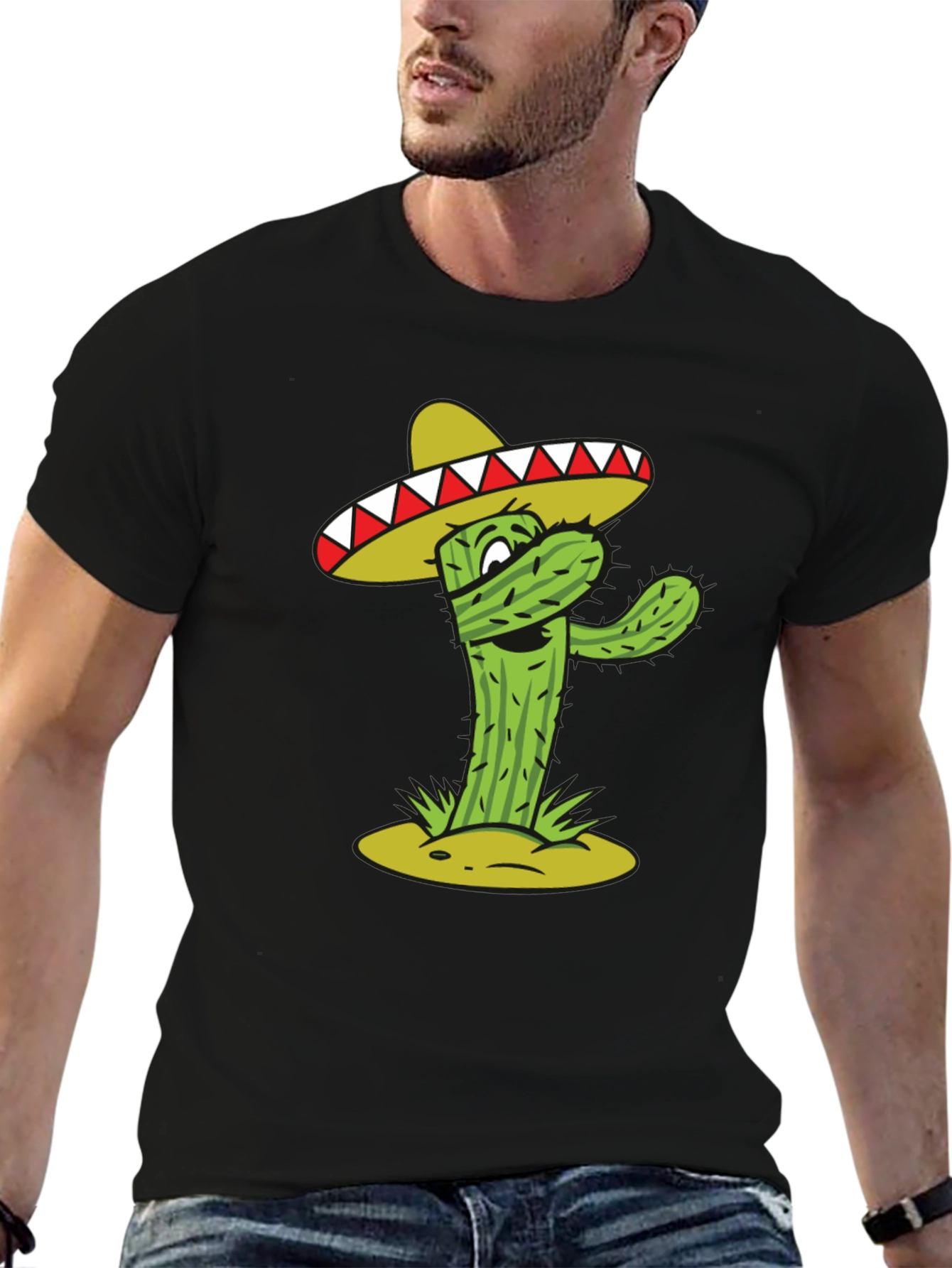Cactus Sombrero Graphic T-Shirt