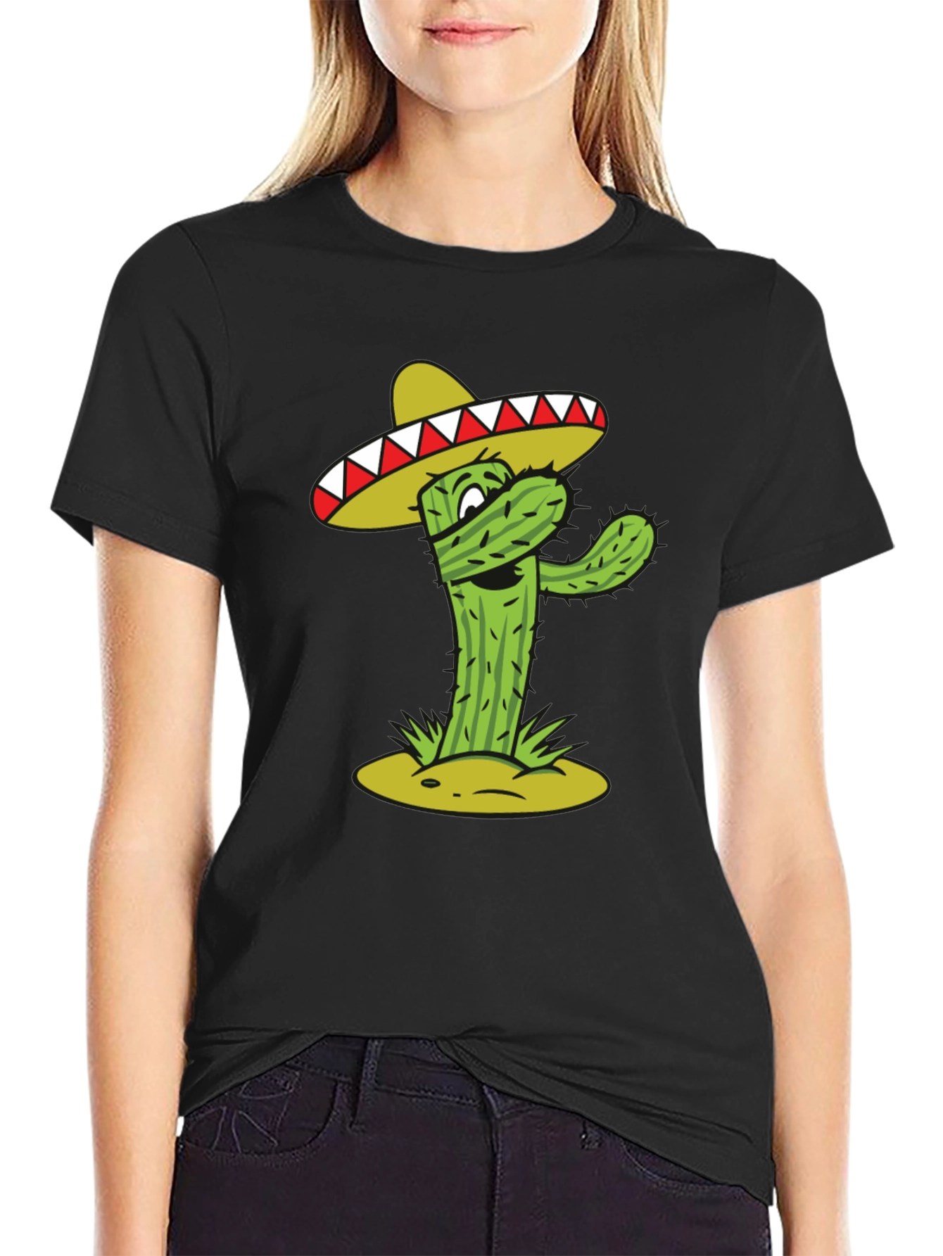 Cactus Sombrero Graphic T-Shirt