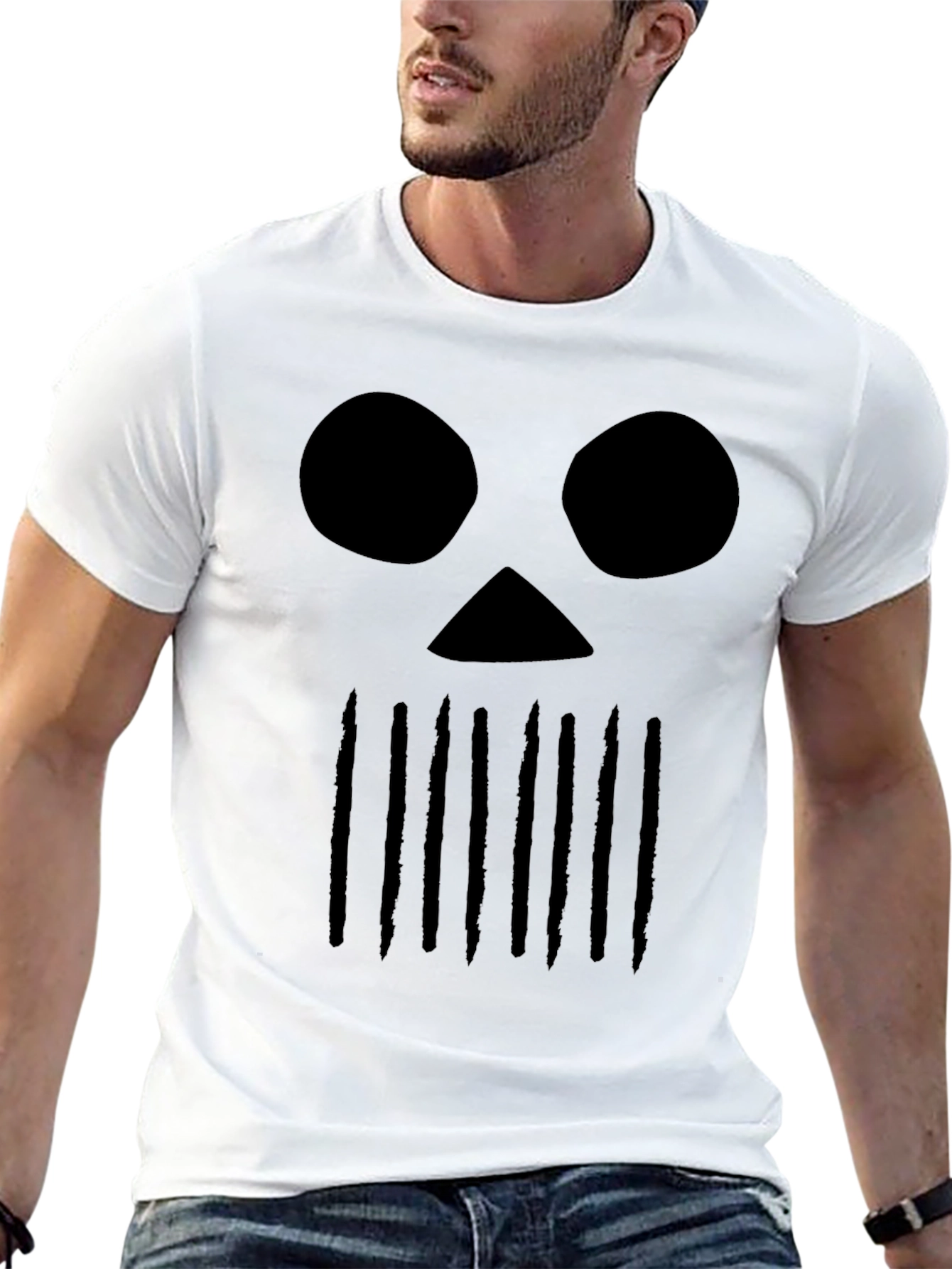 Black Skull Graphic T-Shirt - Edgy Streetwear