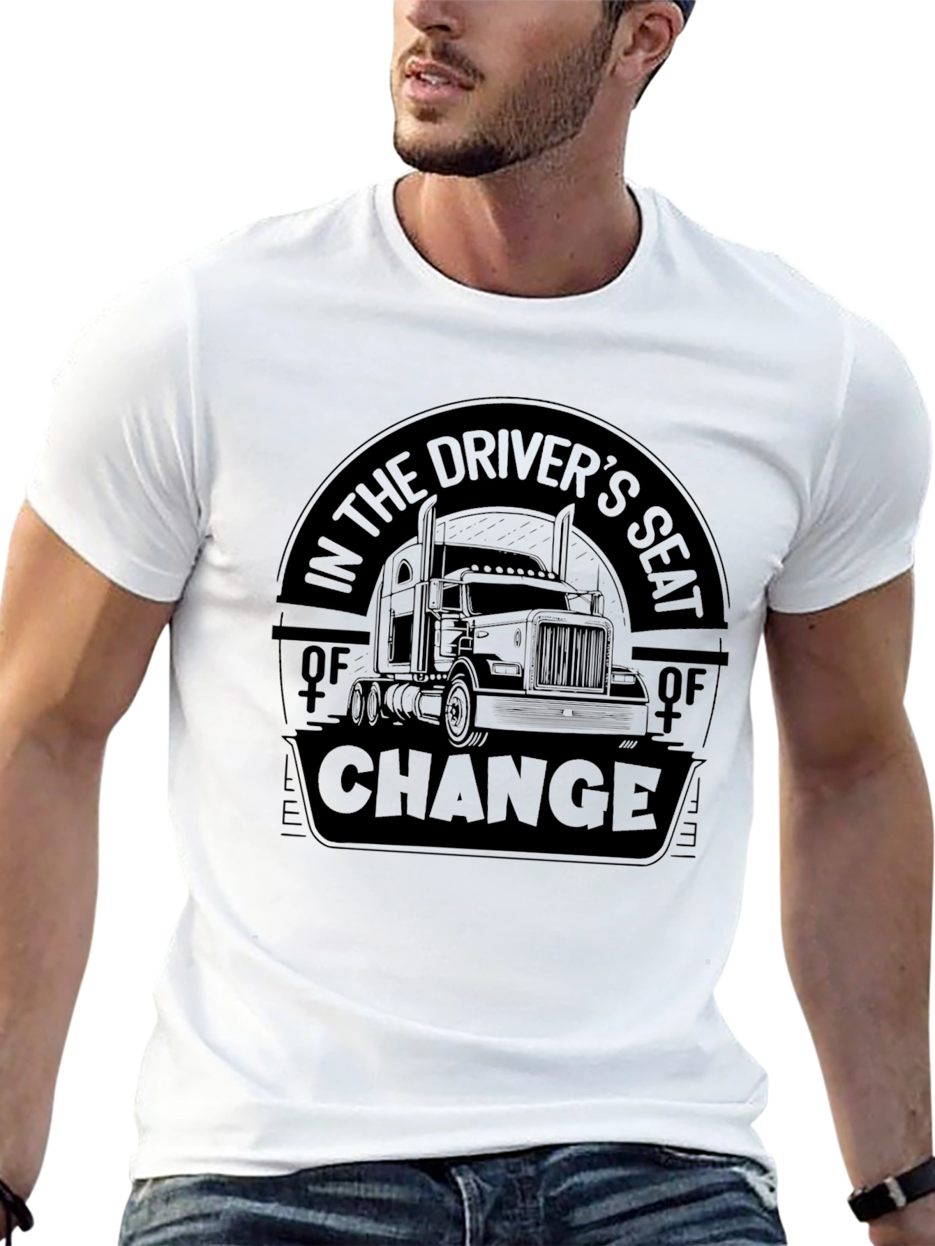 Drivers Seat of Change Black T-Shirt