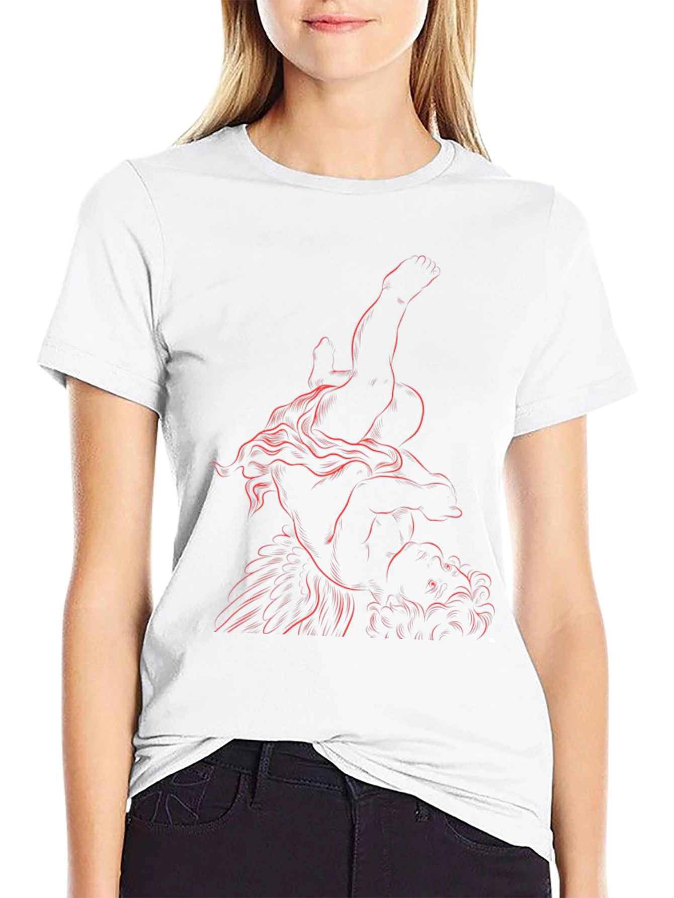 Artistic Graphic Tee - Classic Sculpture Design