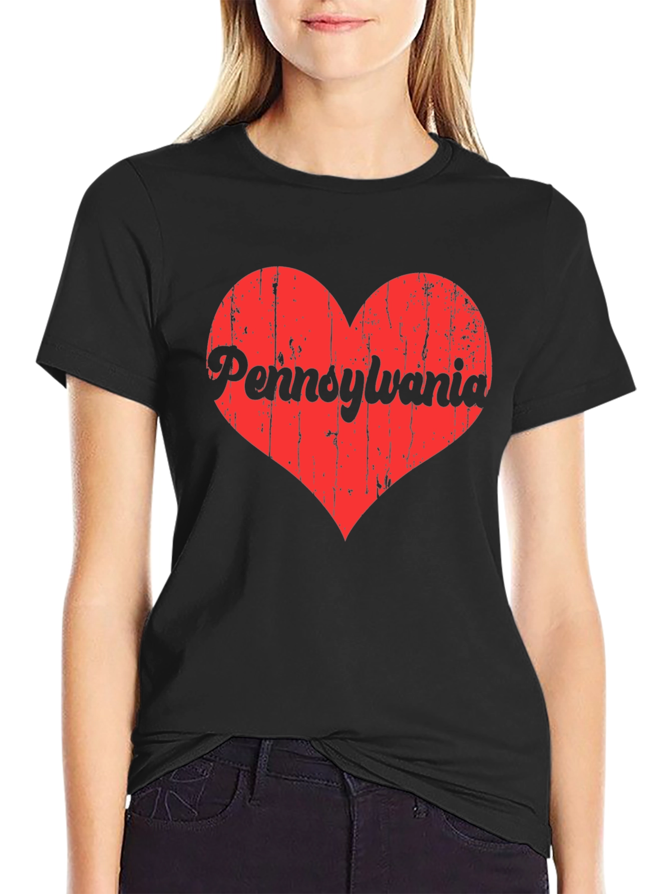 Pennsylvania Love Heart Graphic T-Shirt