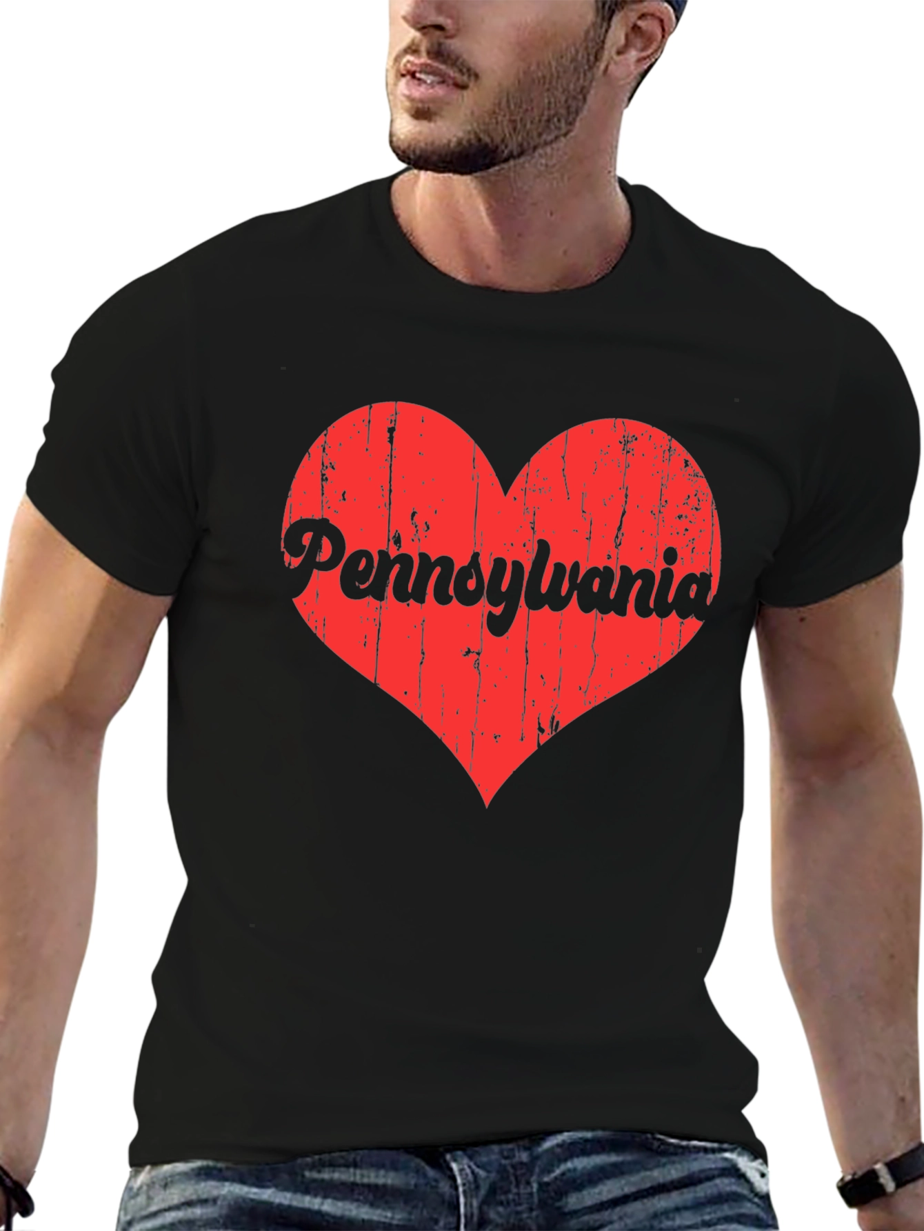 Pennsylvania Love Heart Graphic T-Shirt