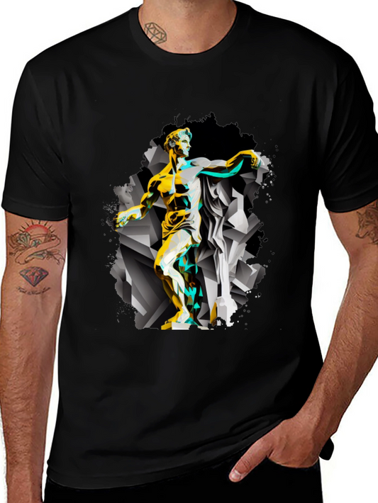 Abstract Statue Graphic Tee - Modern Art T-Shirt