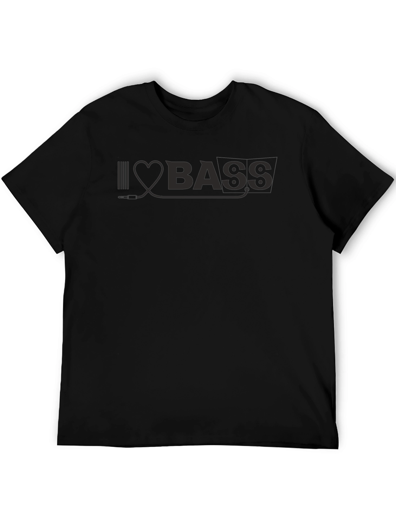 I Love Bass Black T-Shirt