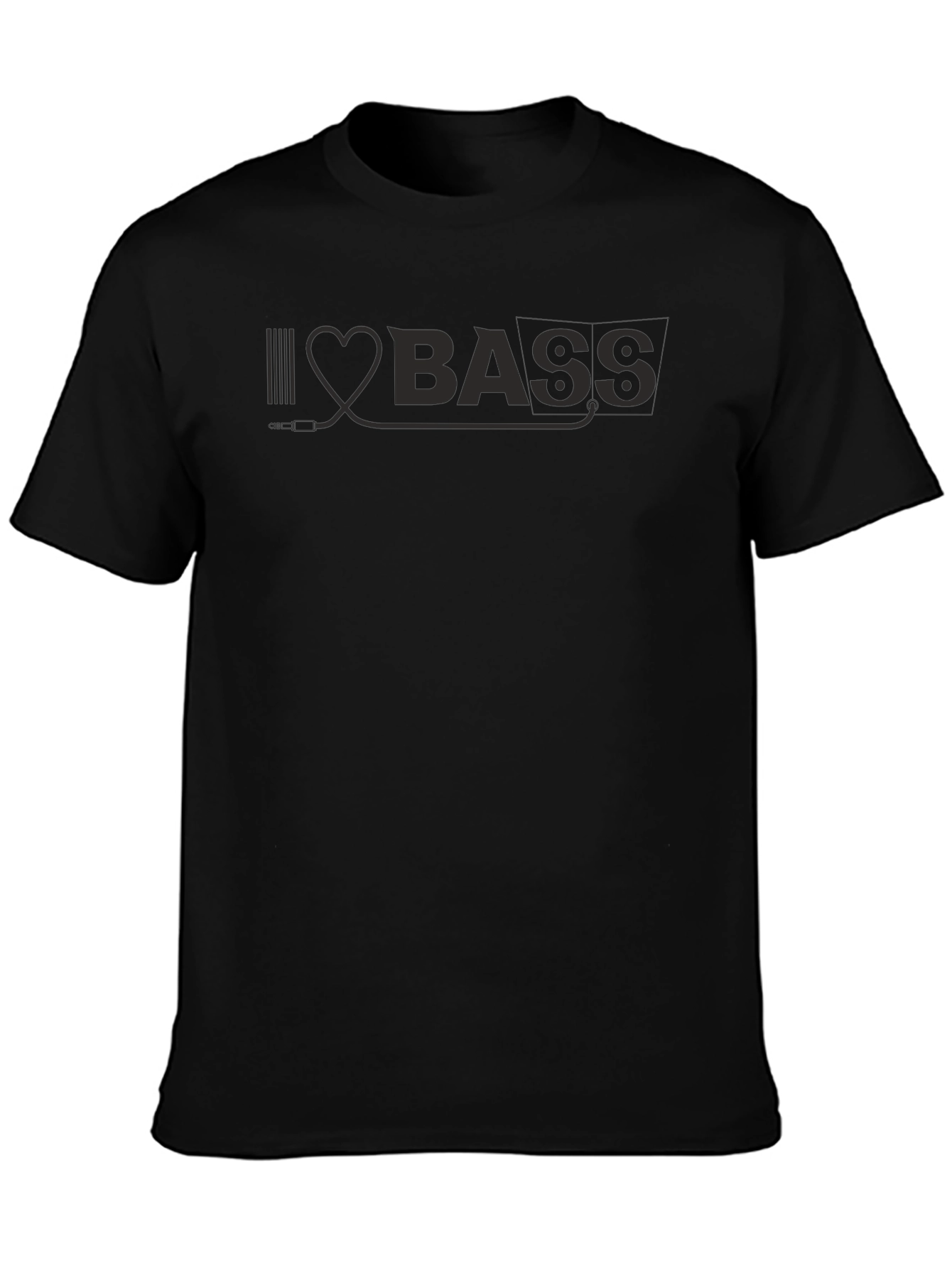 I Love Bass Black T-Shirt