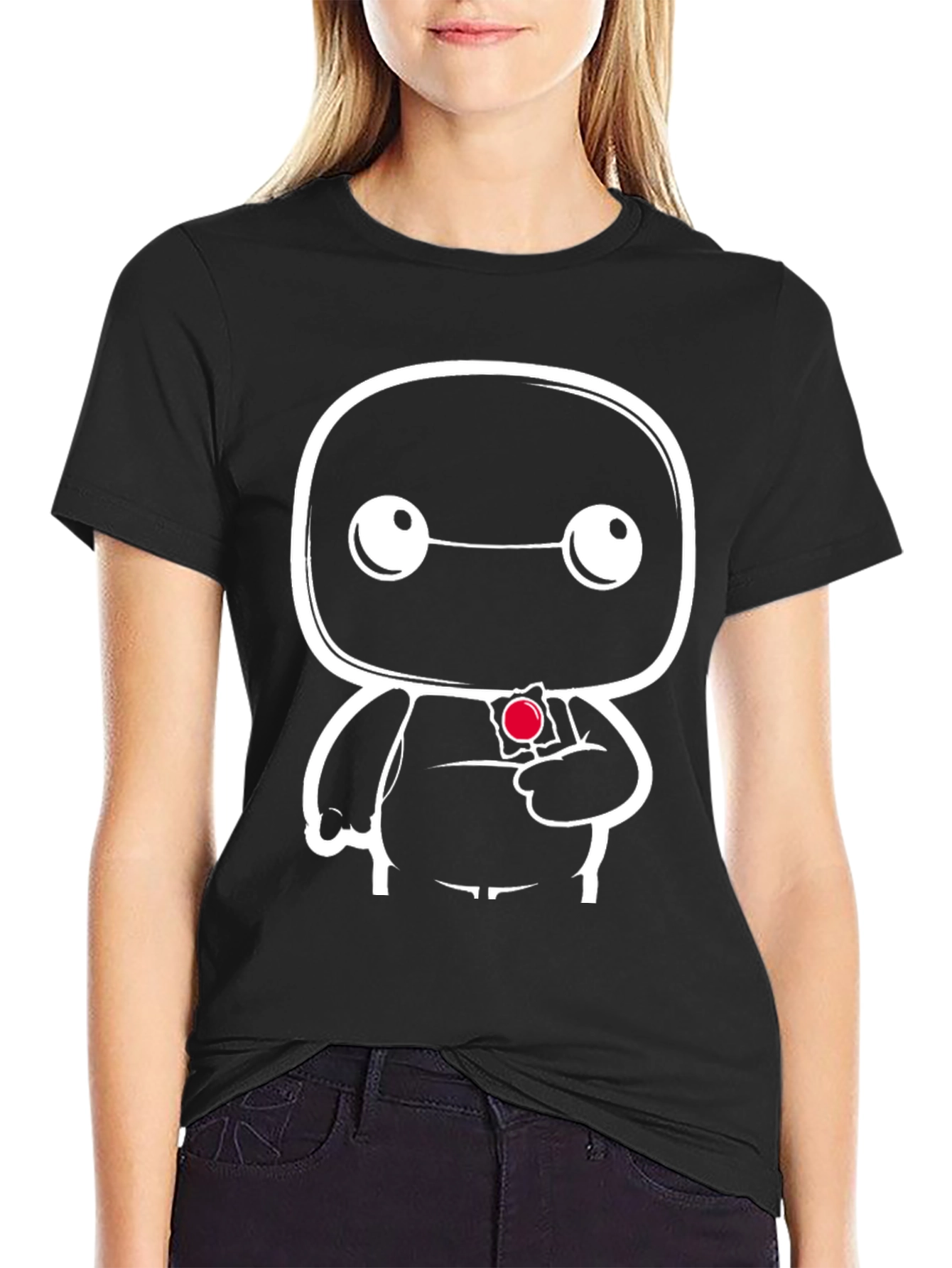 Cartoon Graphic Black T-Shirt