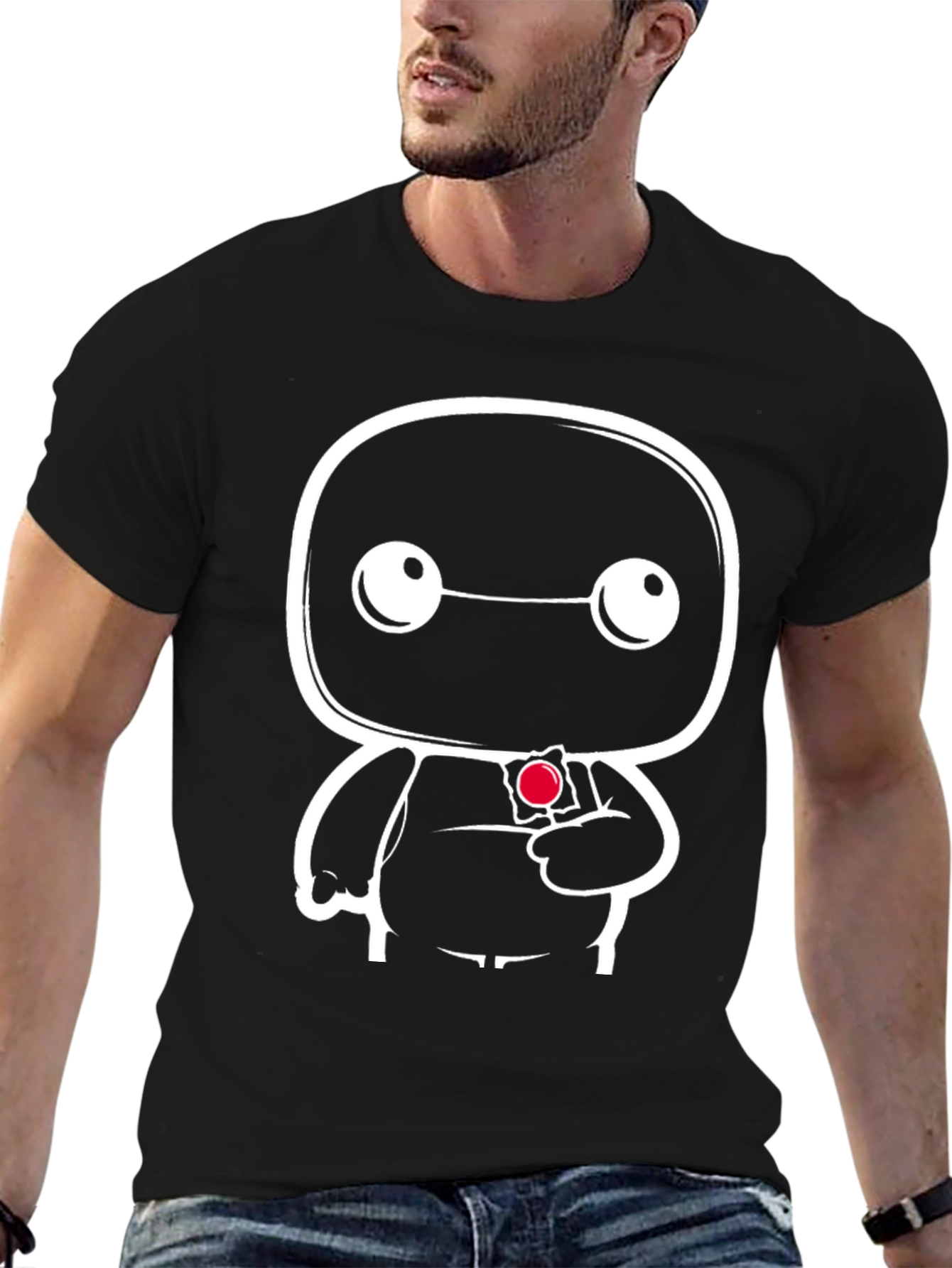 Cartoon Graphic Black T-Shirt