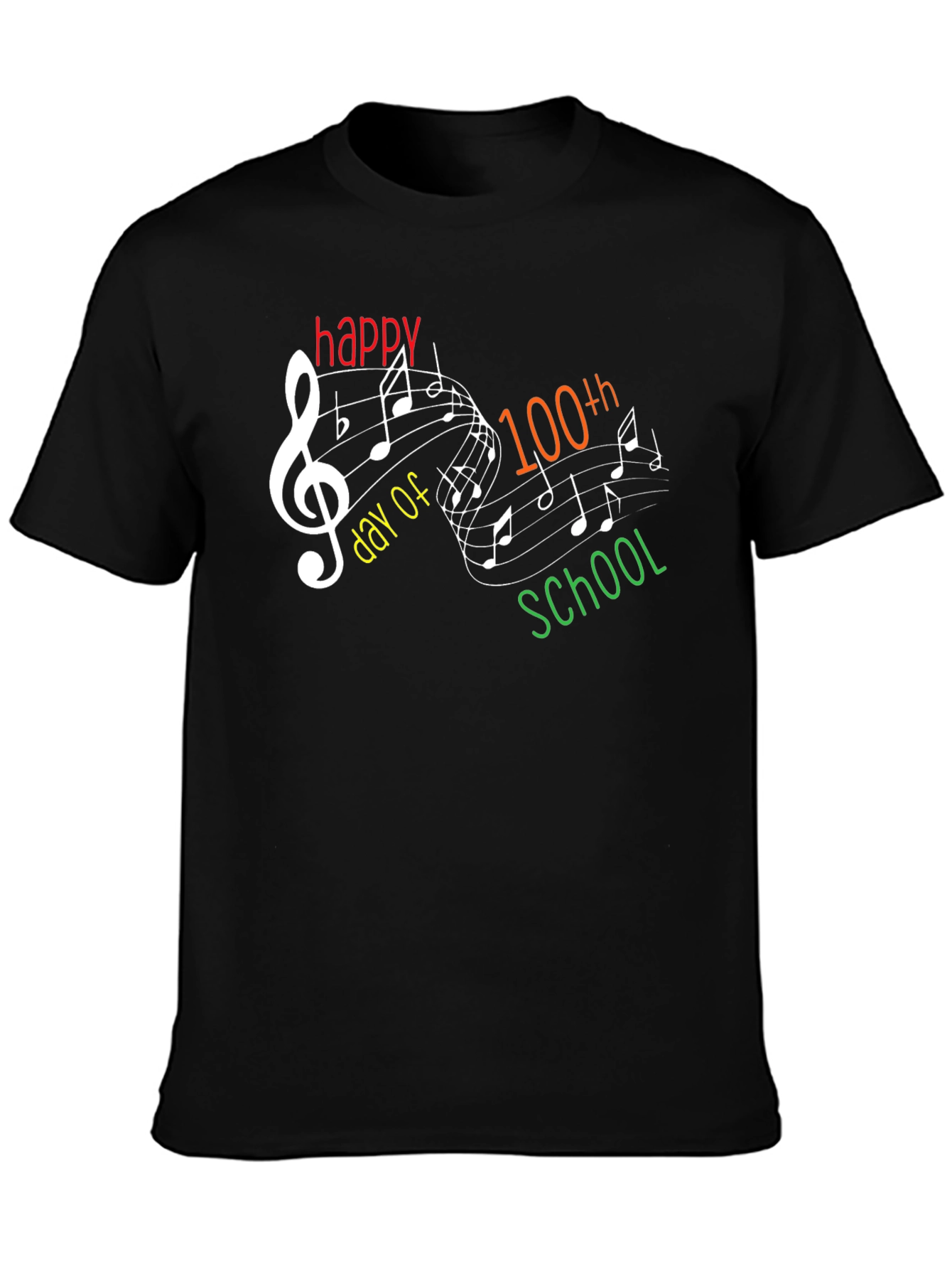 Happy 100th Day of School Music T-Shirt