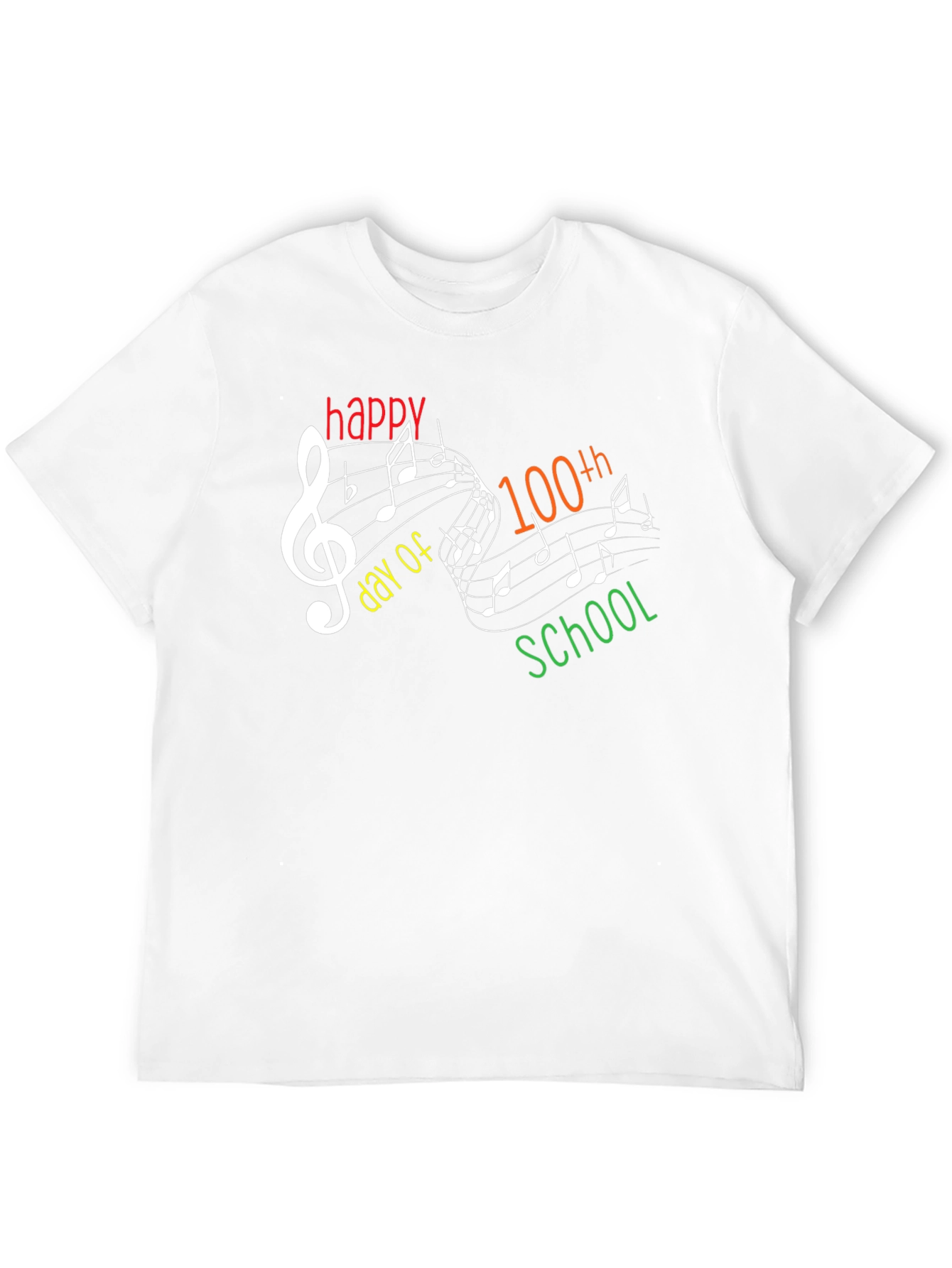 Happy 100th Day of School Music T-Shirt