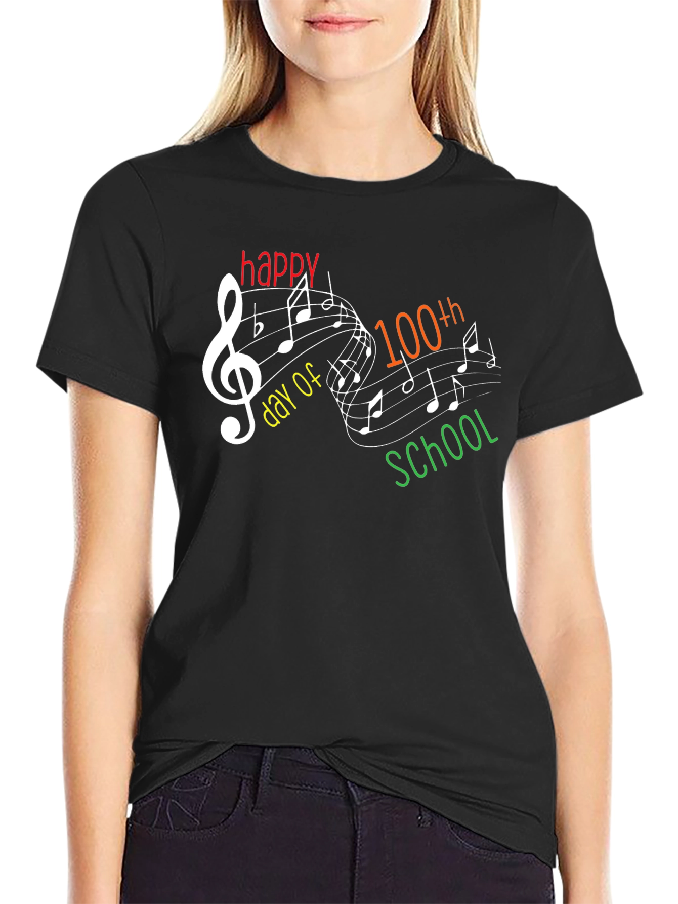 Happy 100th Day of School Music T-Shirt