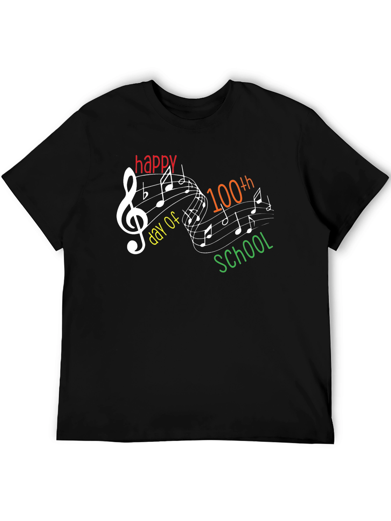 Happy 100th Day of School Music T-Shirt