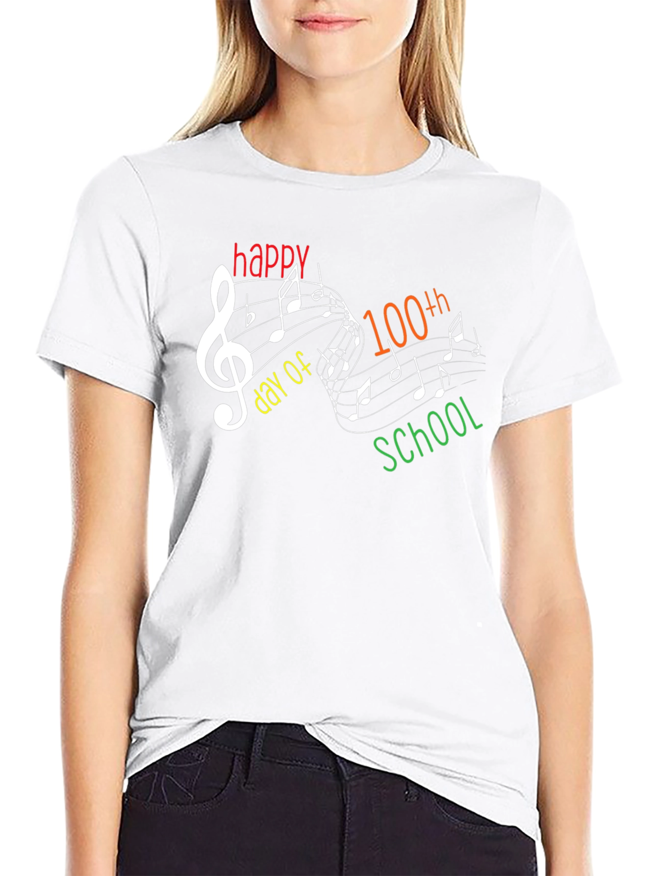 Happy 100th Day of School Music T-Shirt