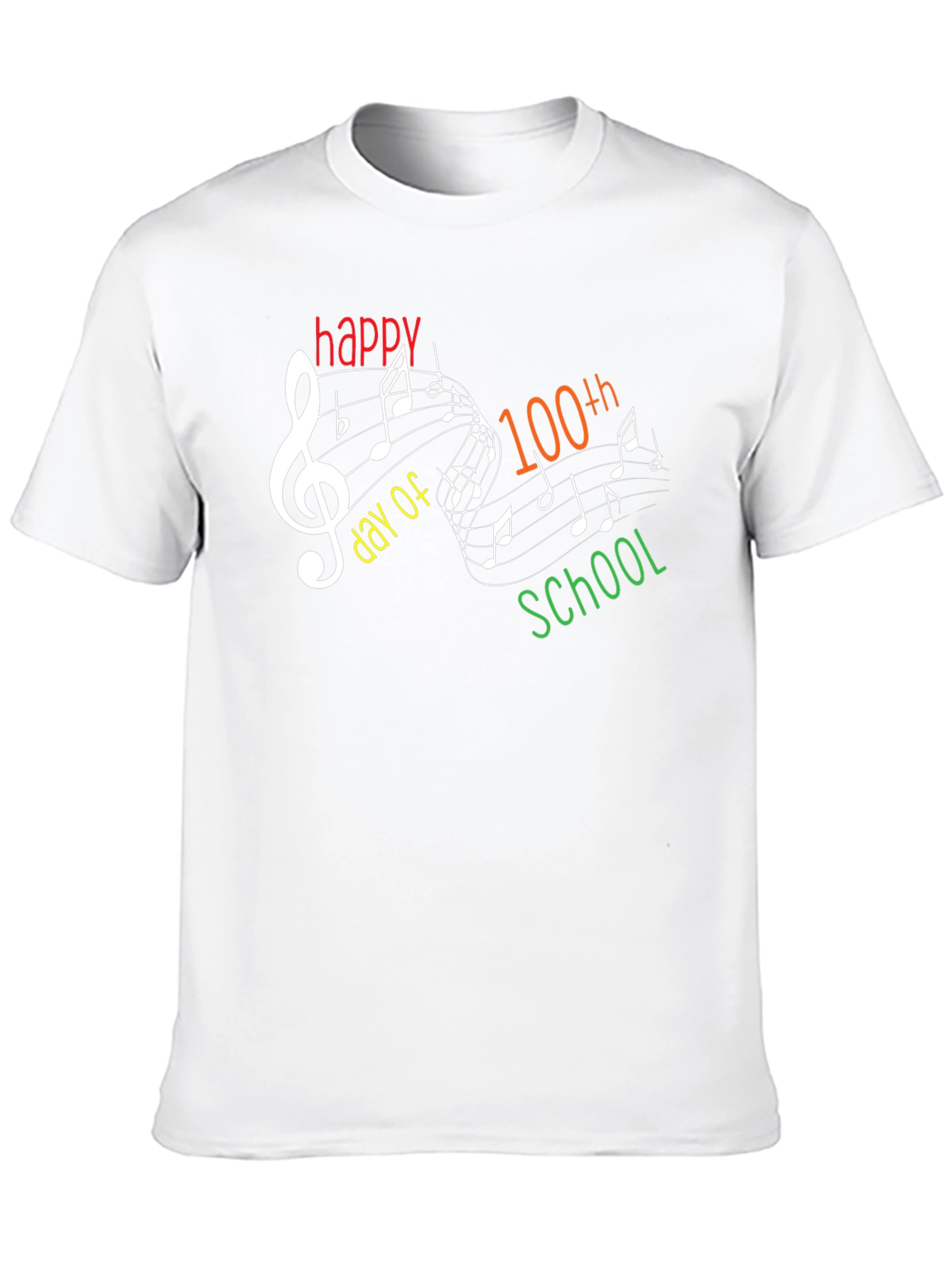 Happy 100th Day of School Music T-Shirt