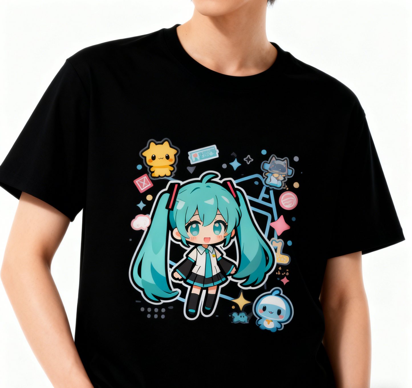 Hatsune Miku Chibi-themed T-shirt