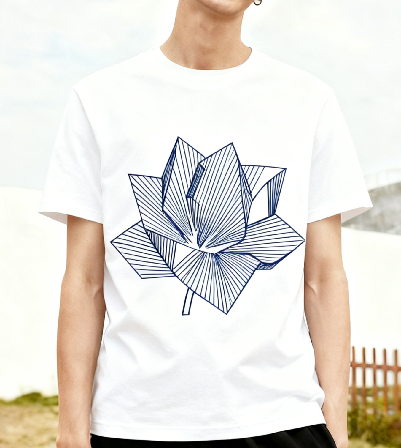 Linear Art Floral T-shirt