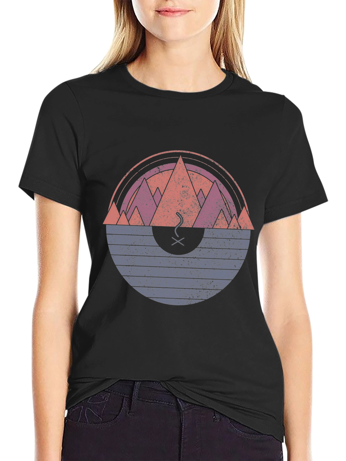Mountain Sunset Graphic Tee - Unique Design