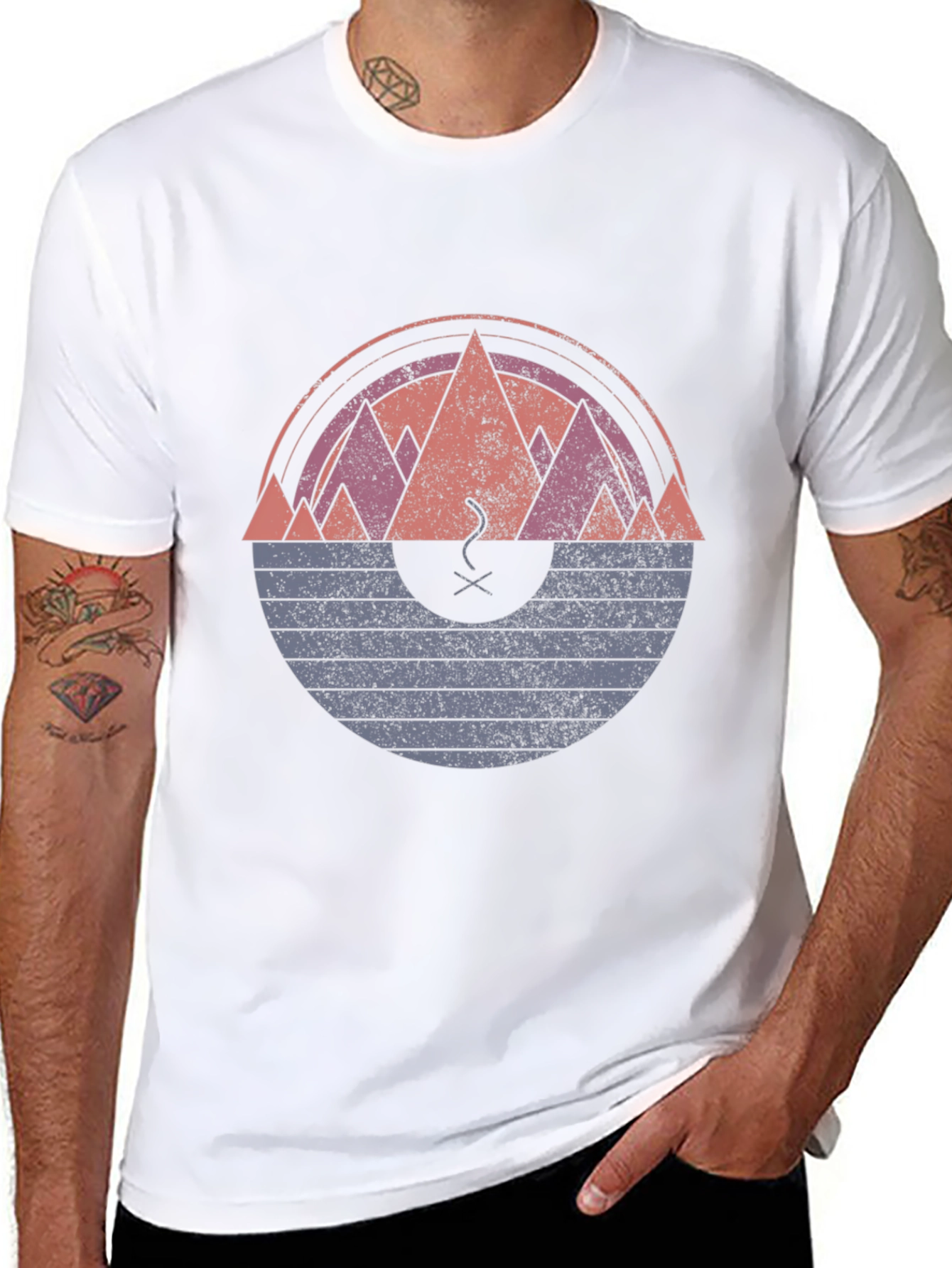 Mountain Sunset Graphic Tee - Unique Design