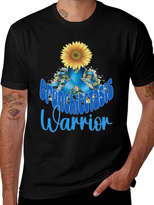Bronchiectasis Warrior T-Shirt: Sunflower Ribbon Tee