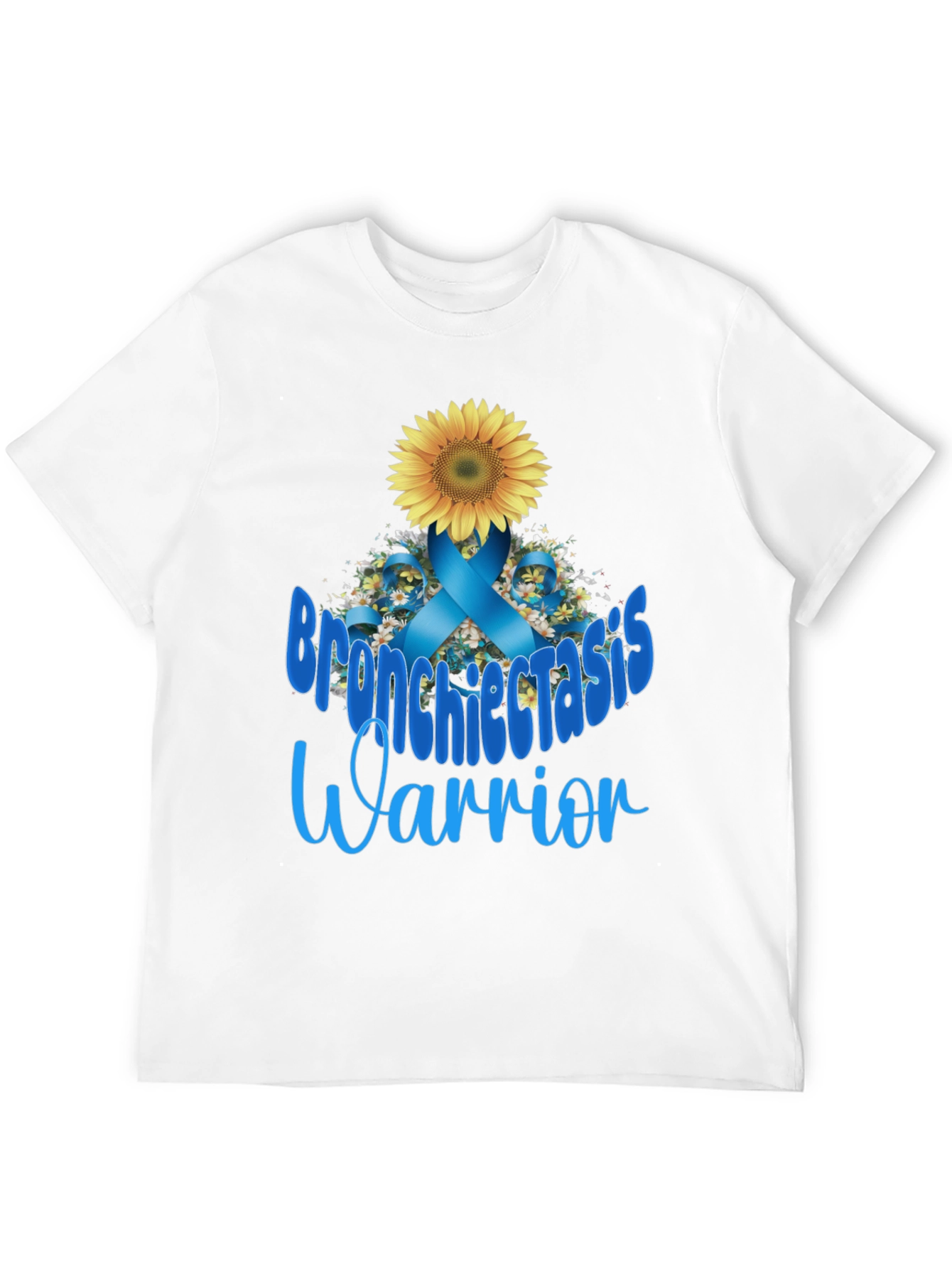 Bronchiectasis Warrior T-Shirt: Sunflower Ribbon Tee