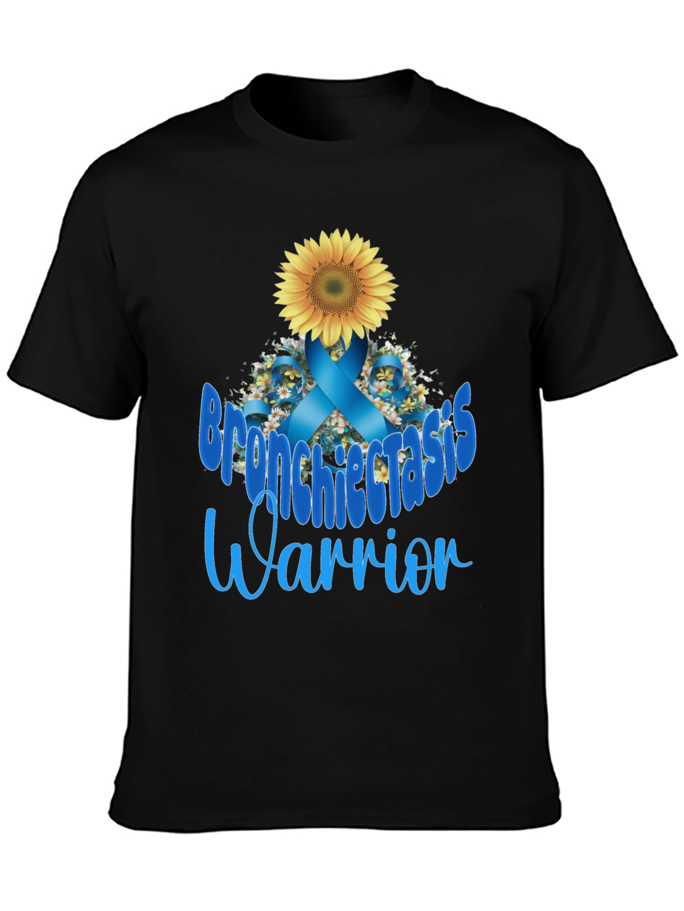 Bronchiectasis Warrior T-Shirt: Sunflower Ribbon Tee