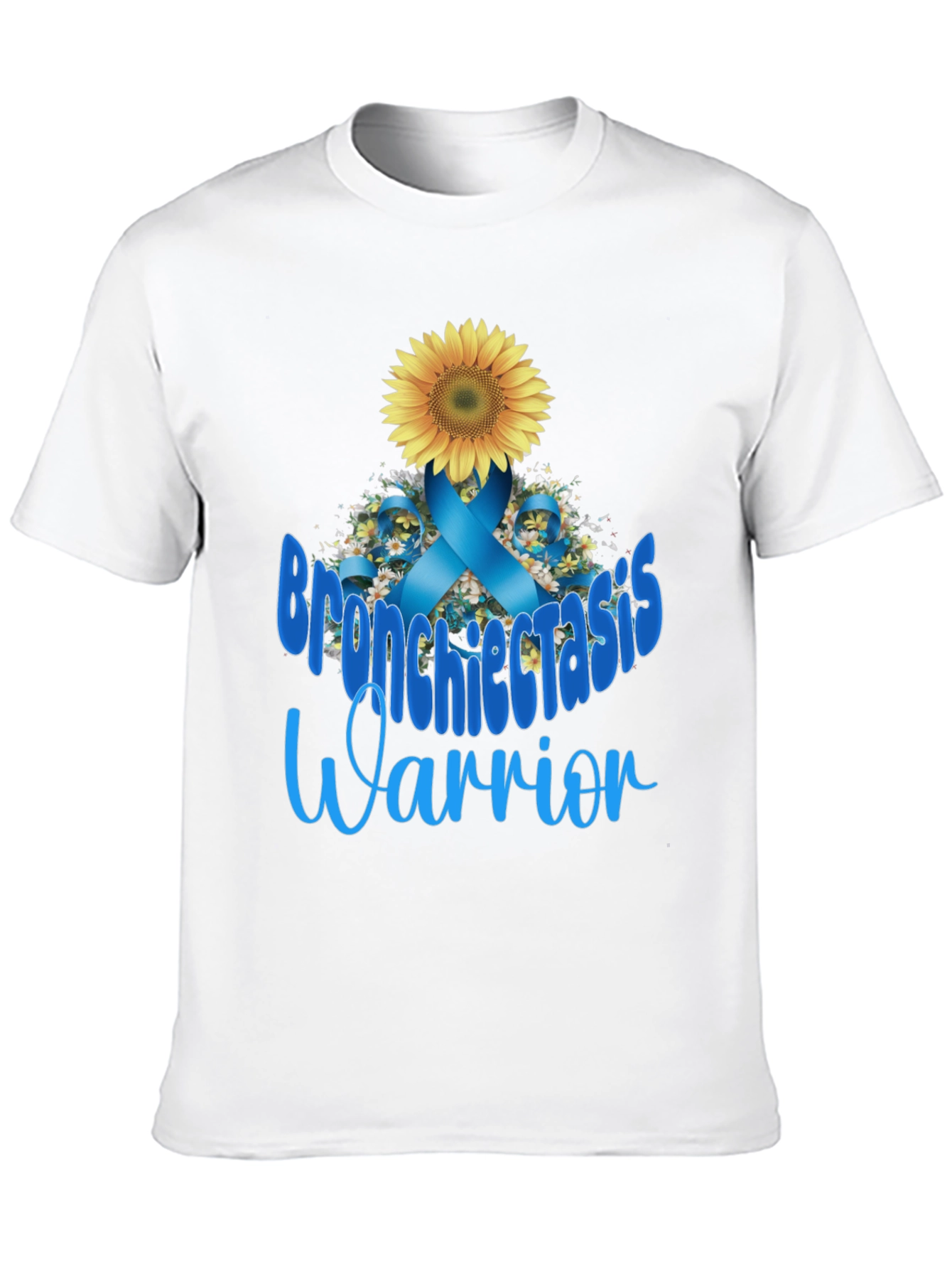 Bronchiectasis Warrior T-Shirt: Sunflower Ribbon Tee