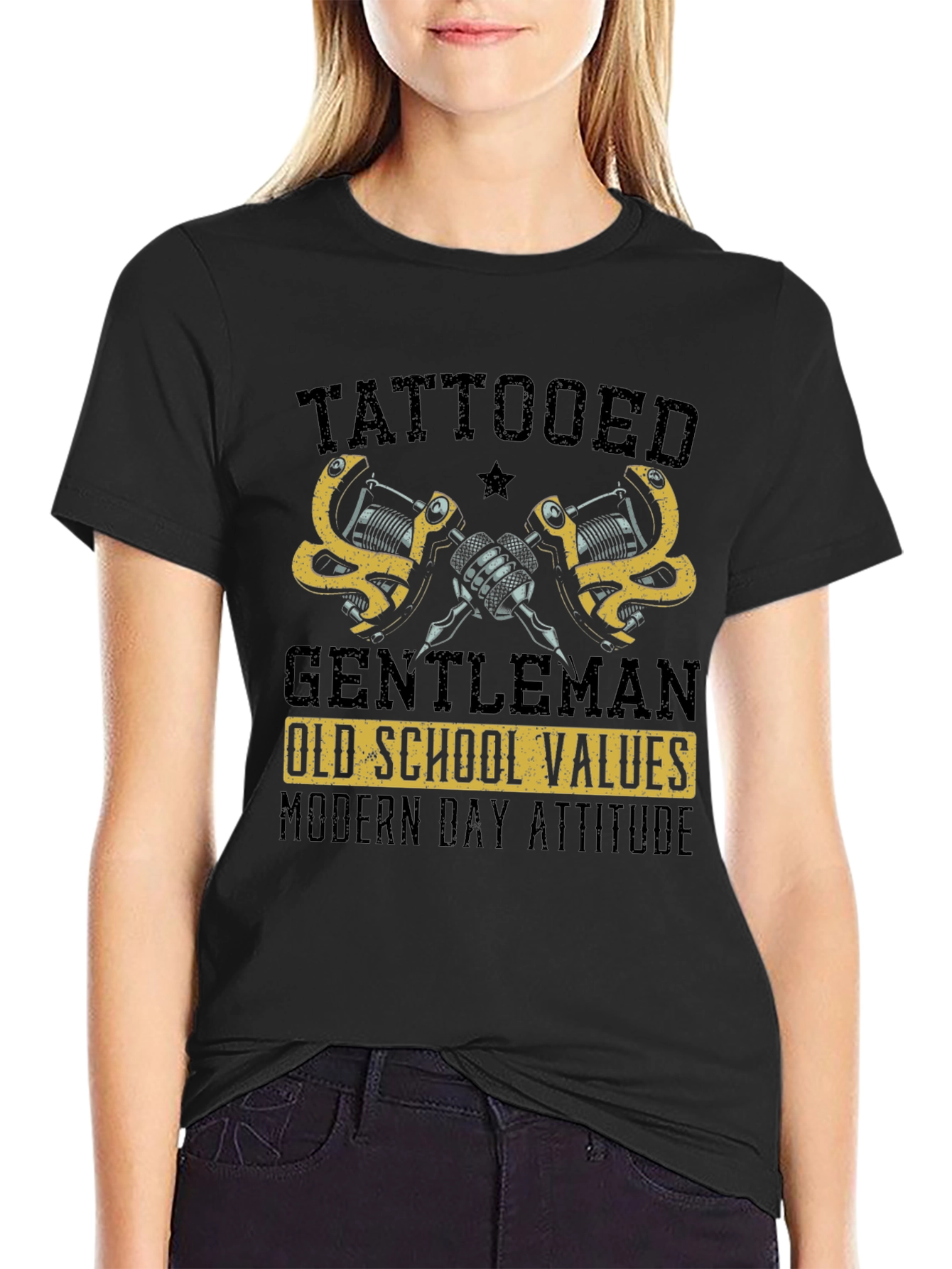 Tattooed Gentleman Old School Values Modern Attitude T-Shirt