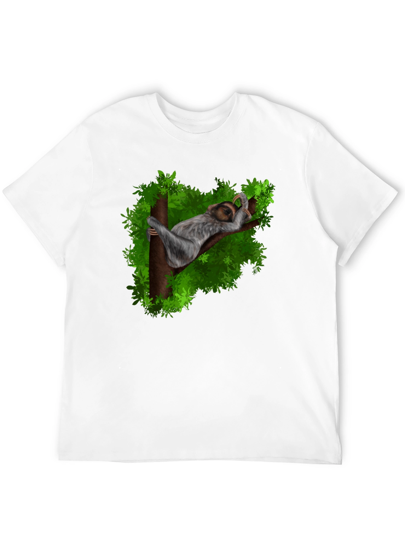 Cute Sloth Jungle Graphic T-Shirt - Animal Lover Casual Comfort Tee