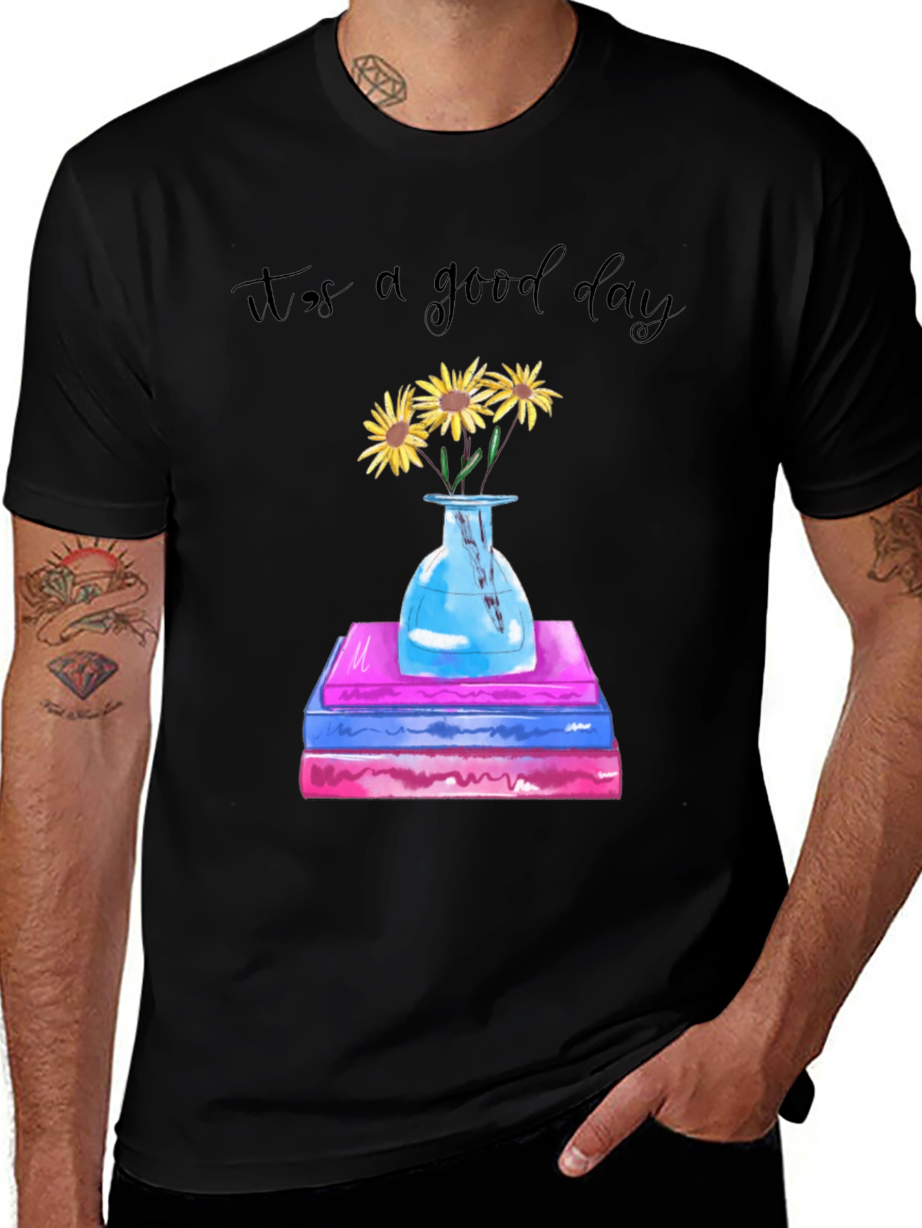 Its a Good Day Sunflower Books Graphic Tee