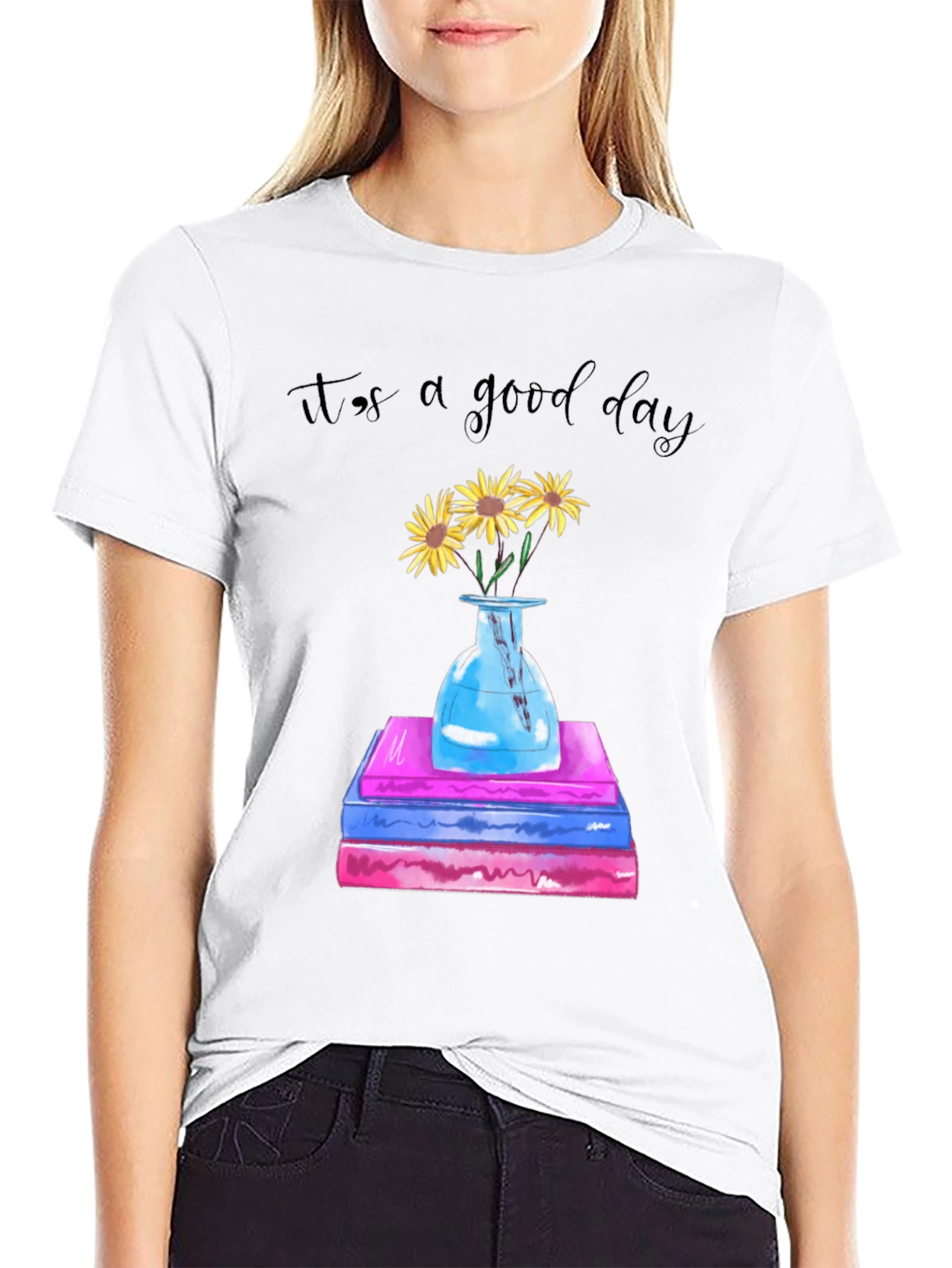 Its a Good Day Sunflower Books Graphic Tee
