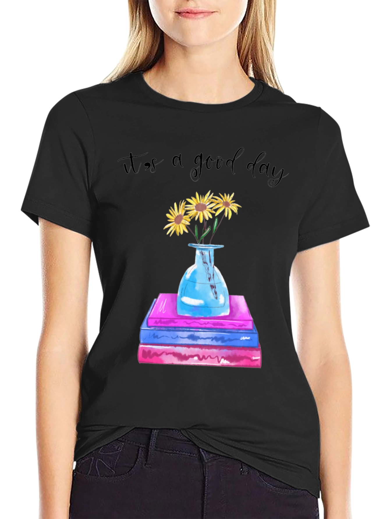 Its a Good Day Sunflower Books Graphic Tee