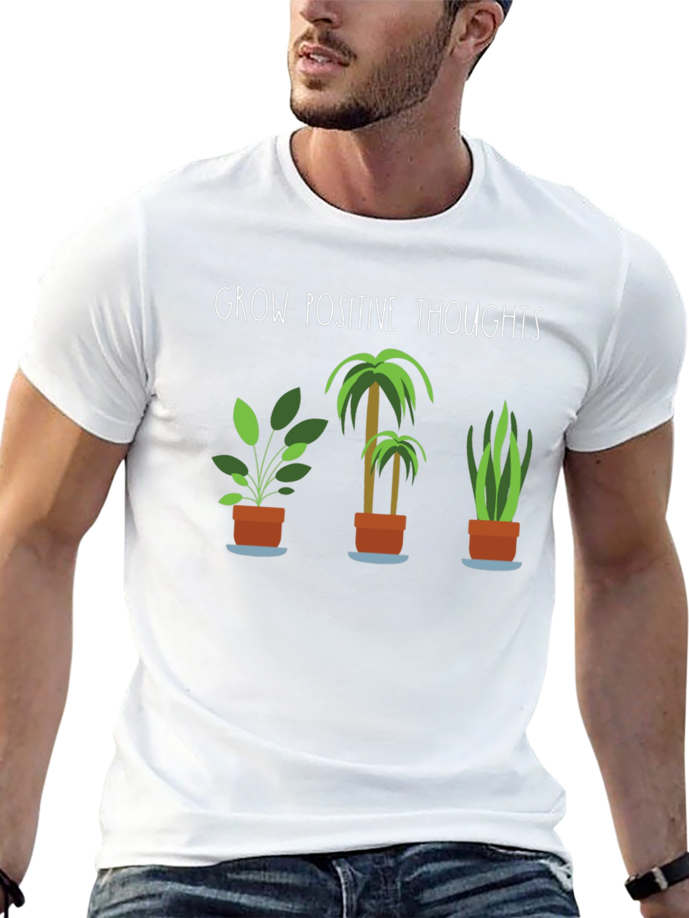 Grow Positive Thoughts Graphic T-Shirt