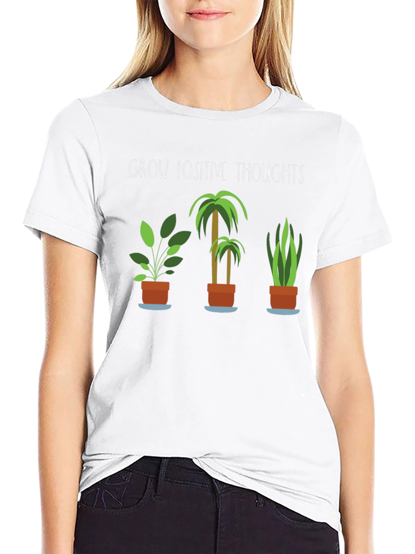 Grow Positive Thoughts Graphic T-Shirt