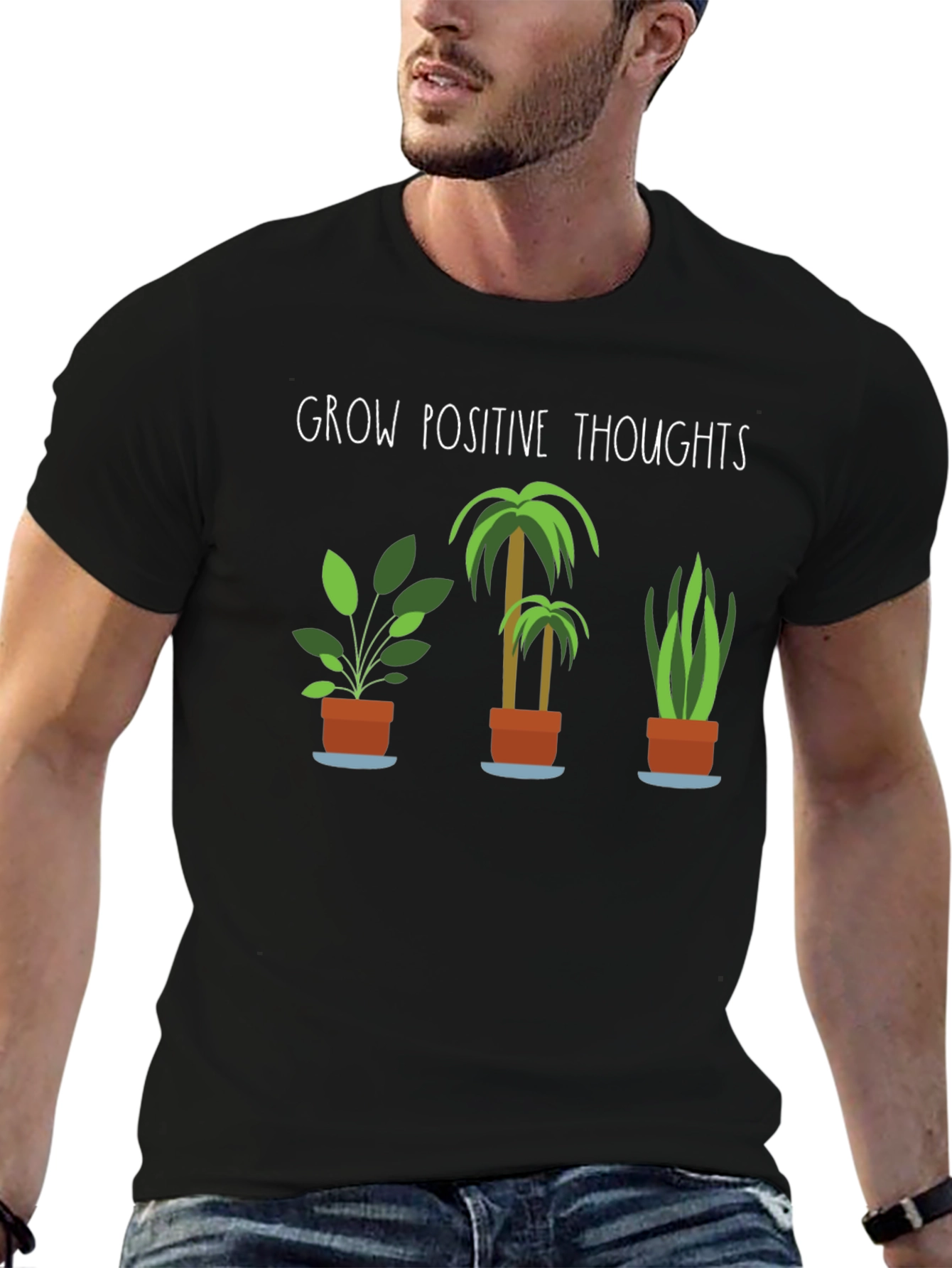 Grow Positive Thoughts Graphic T-Shirt